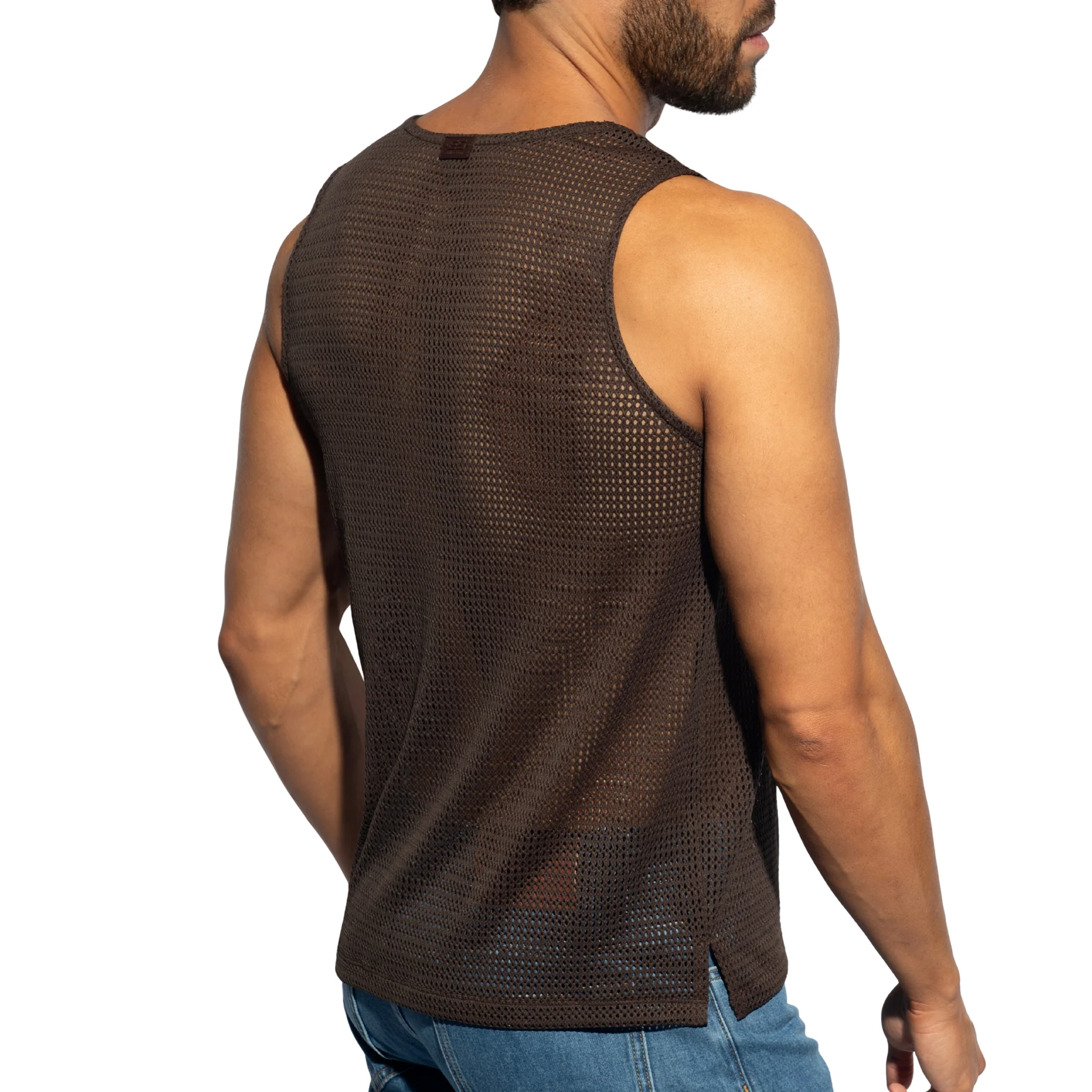 ES Collection Formentera Retro Tank Top Brown TS337 - Image 3