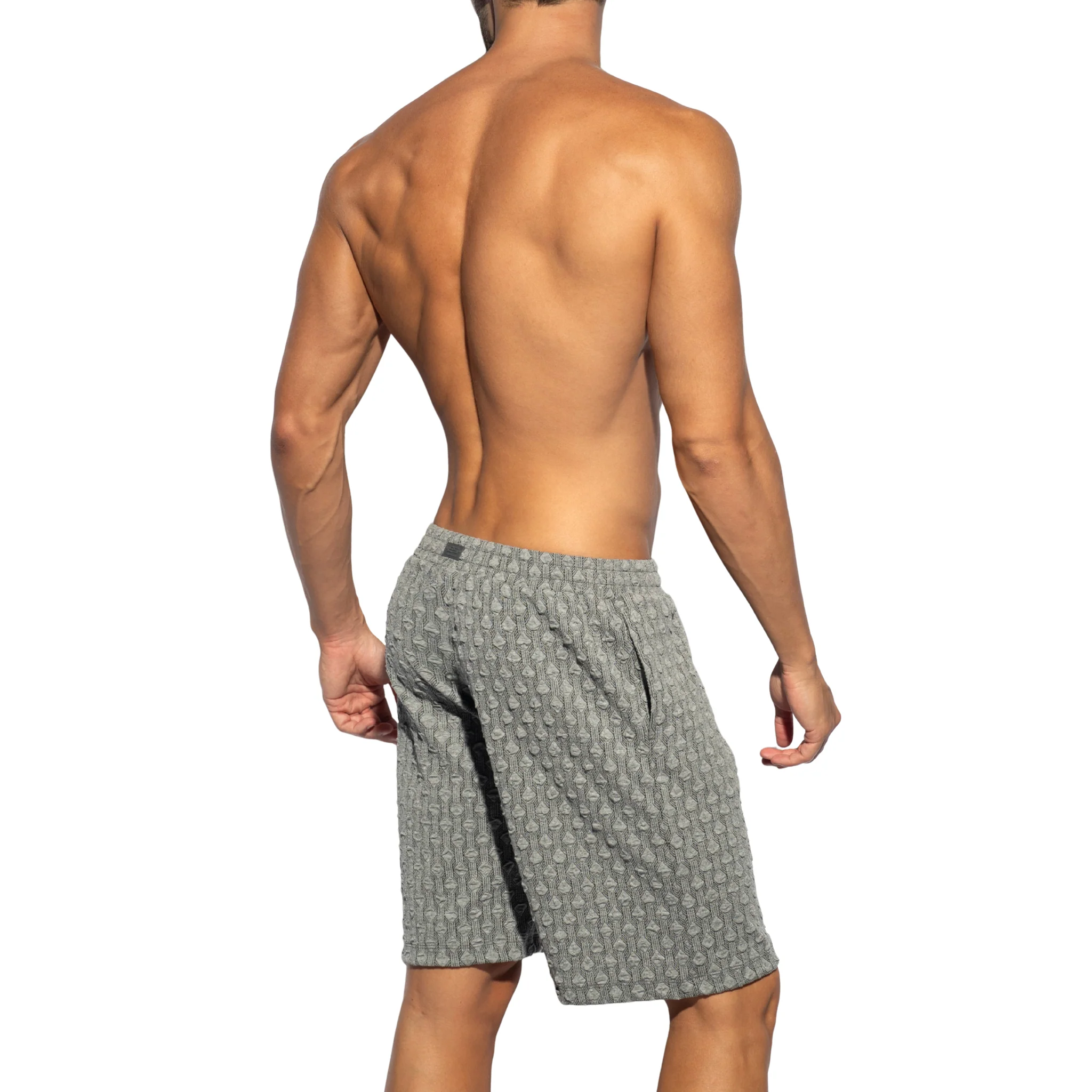 ES Collection Glen Bermuda Shorts Charcoal SP355 - Image 3