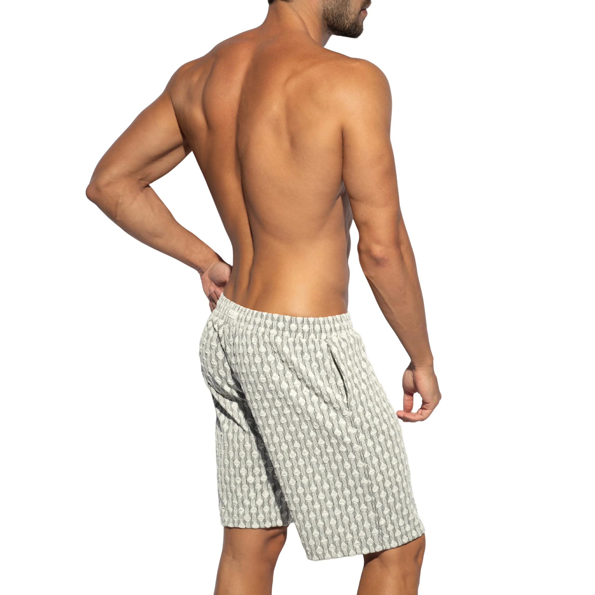 ES Collection Glen Bermuda Shorts White SP355 - Image 3