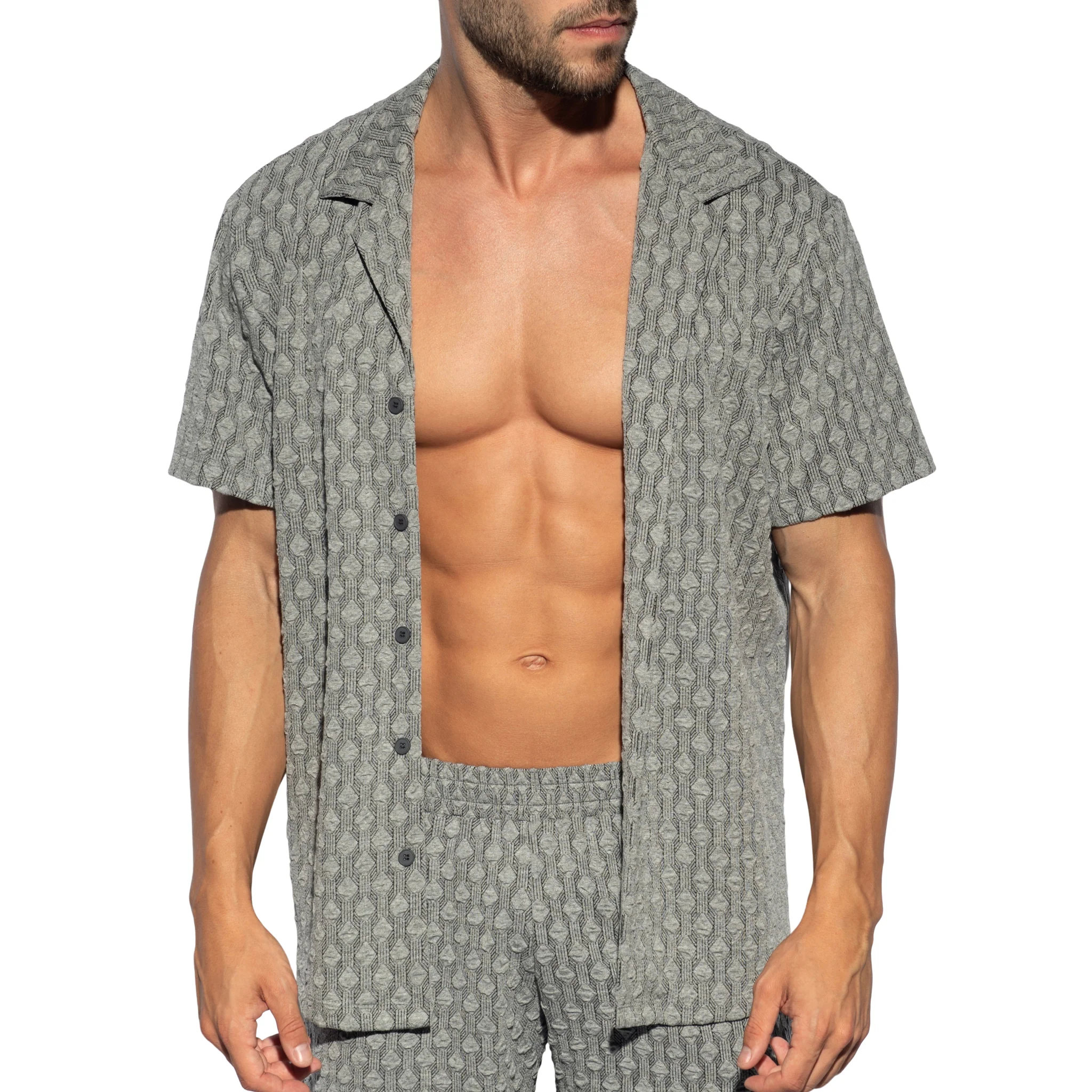 ES Collection Glen Shirt Charcoal SHT033 - Image 2