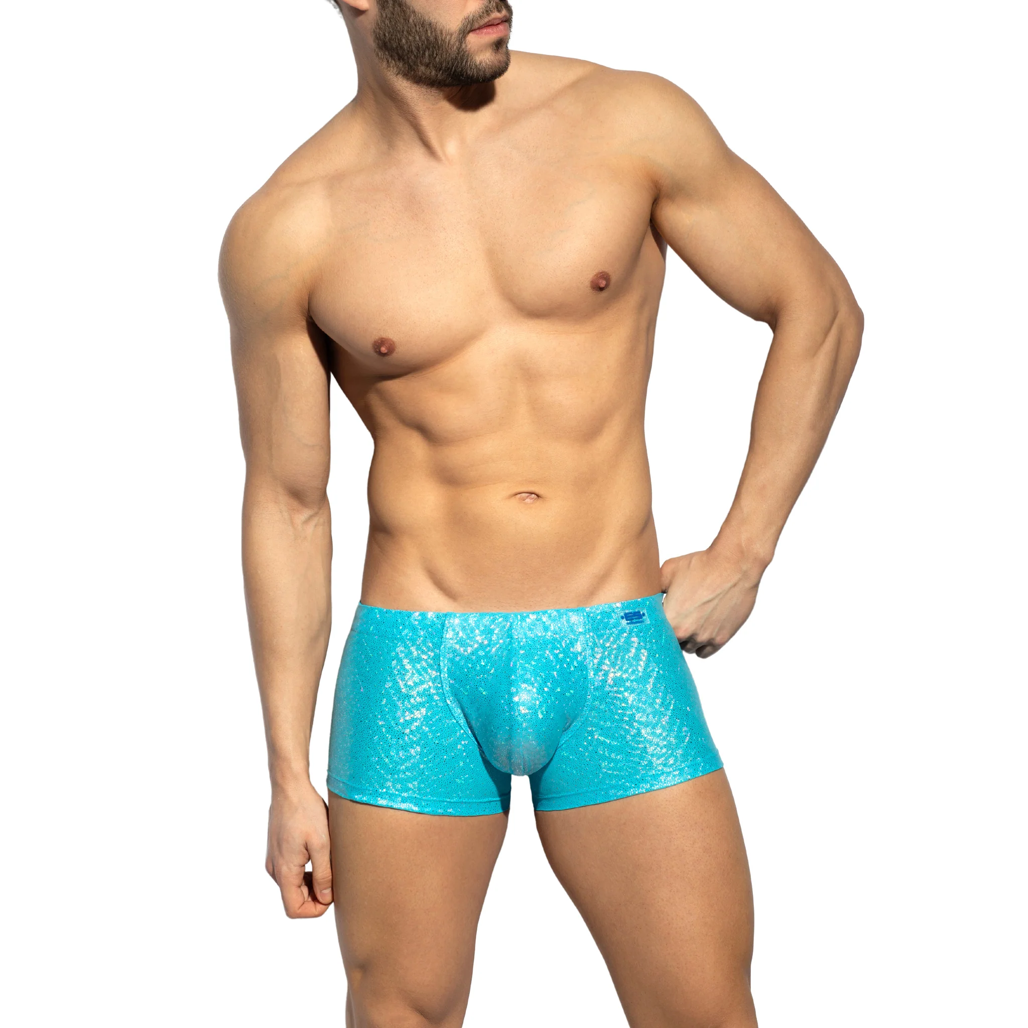 ES Collection Glitter Swim Trunk Turquoise 2311 - Image 2