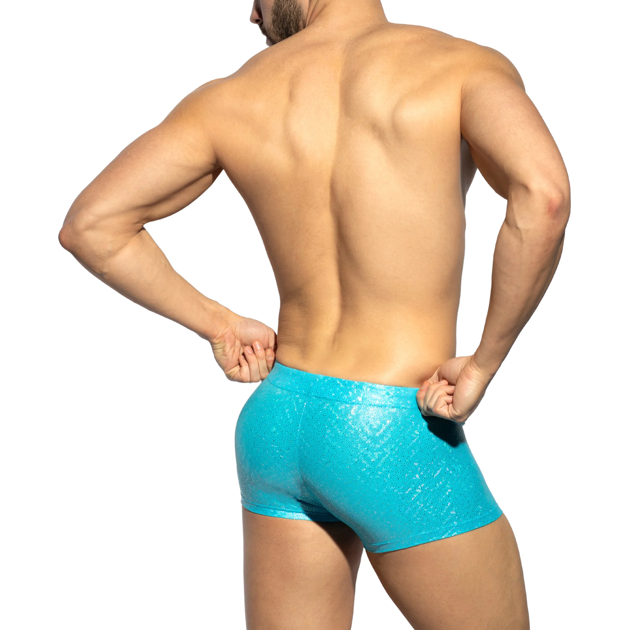 ES Collection Glitter Swim Trunk Turquoise 2311 - Image 3