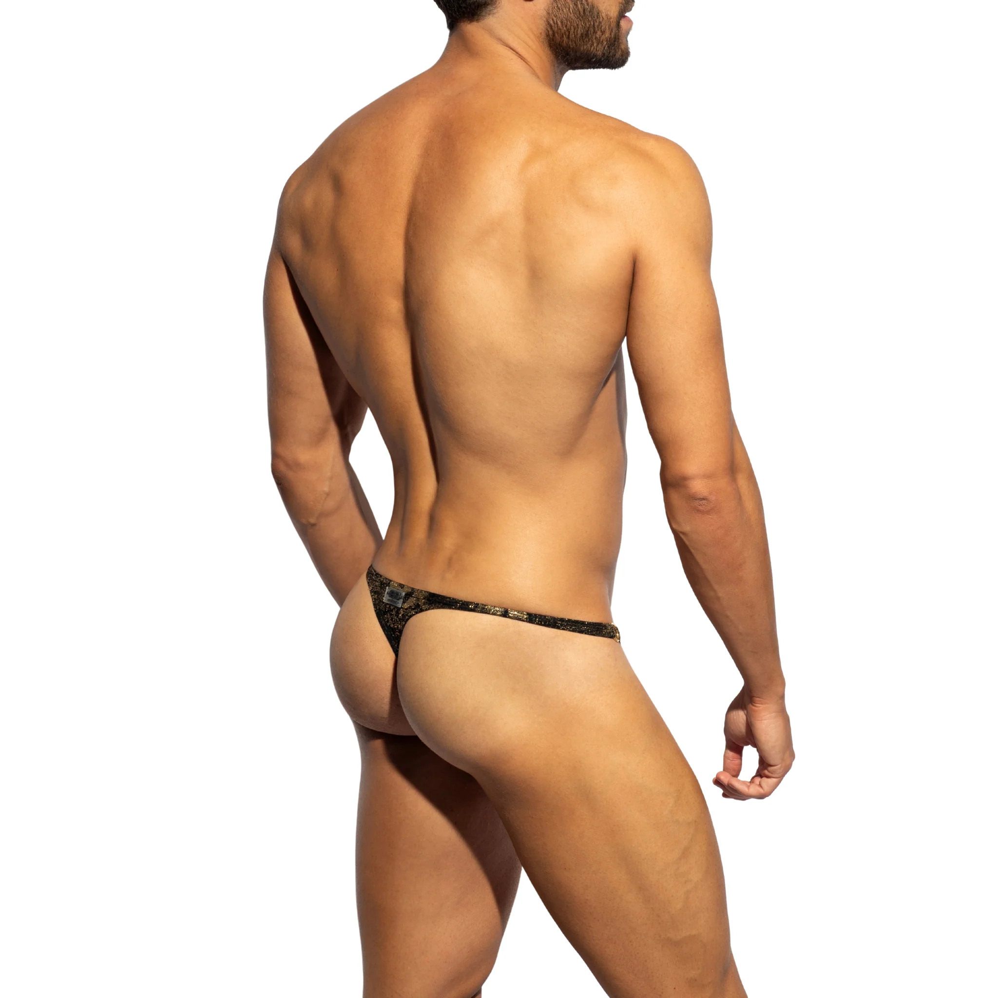 ES Collection Gold + Gold Thong Black UN658 - Image 3