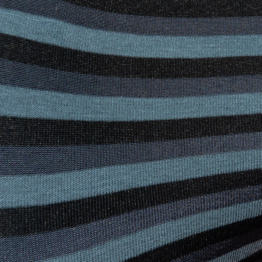 ES Collection Grey Stripes Bikini Brief Black UN613 - Image 4