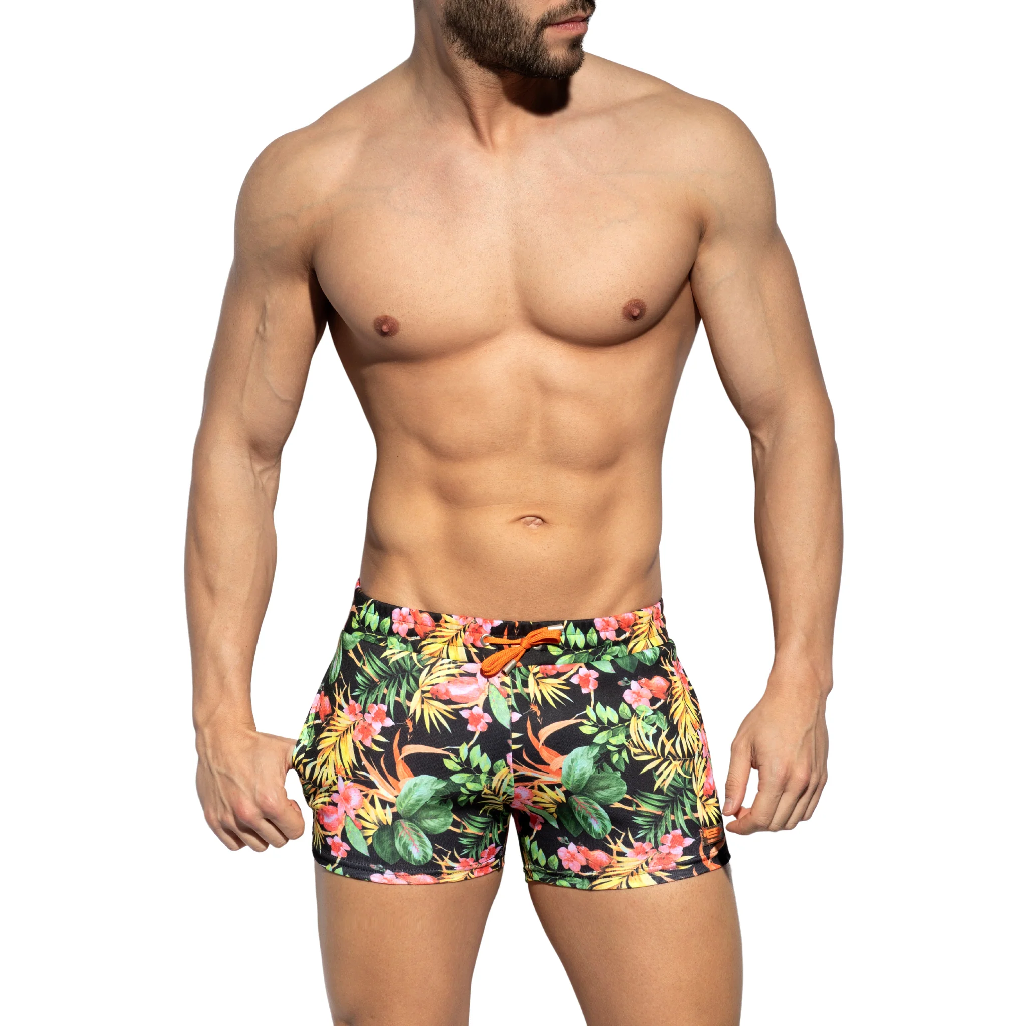 ES Collection Hawaiian Sports Shorts Black SP300 - Image 2