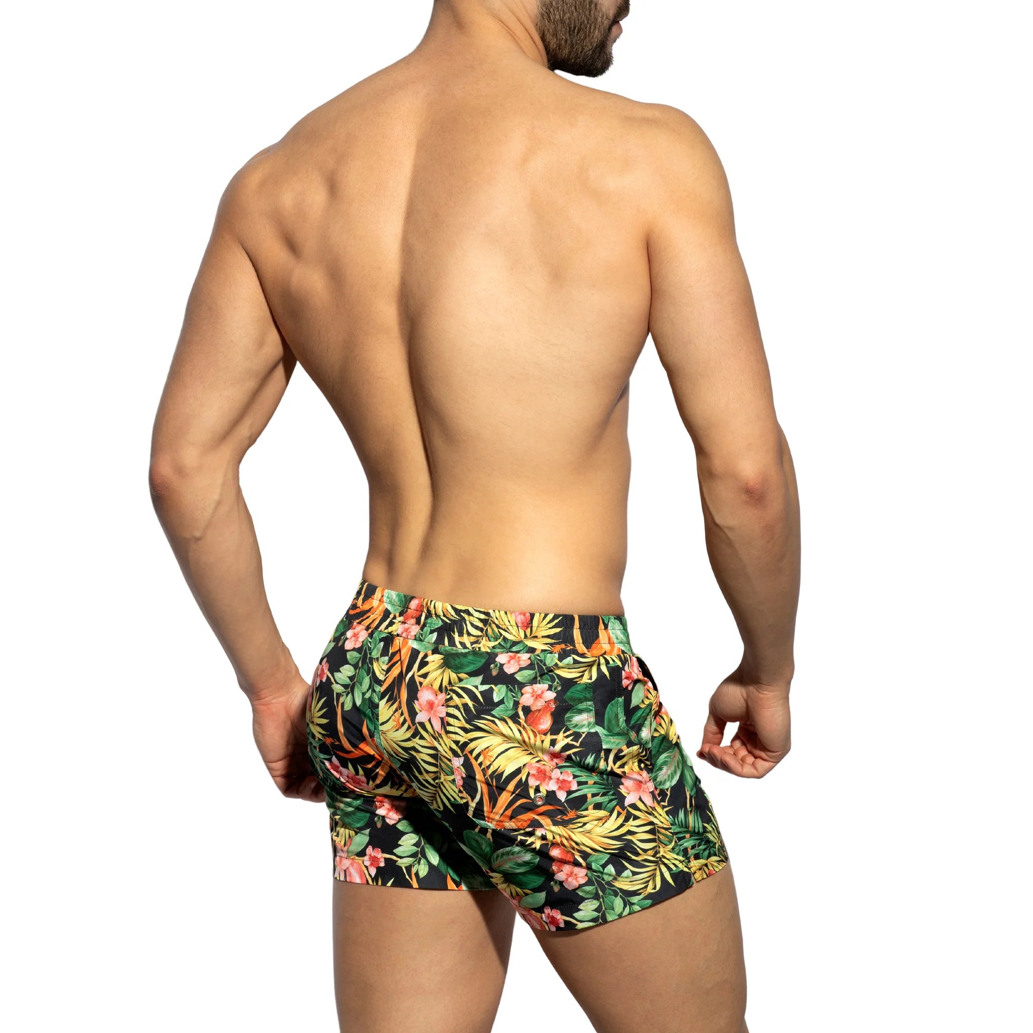 ES Collection Hawaiian Swim Shorts Black 2310 - Image 3