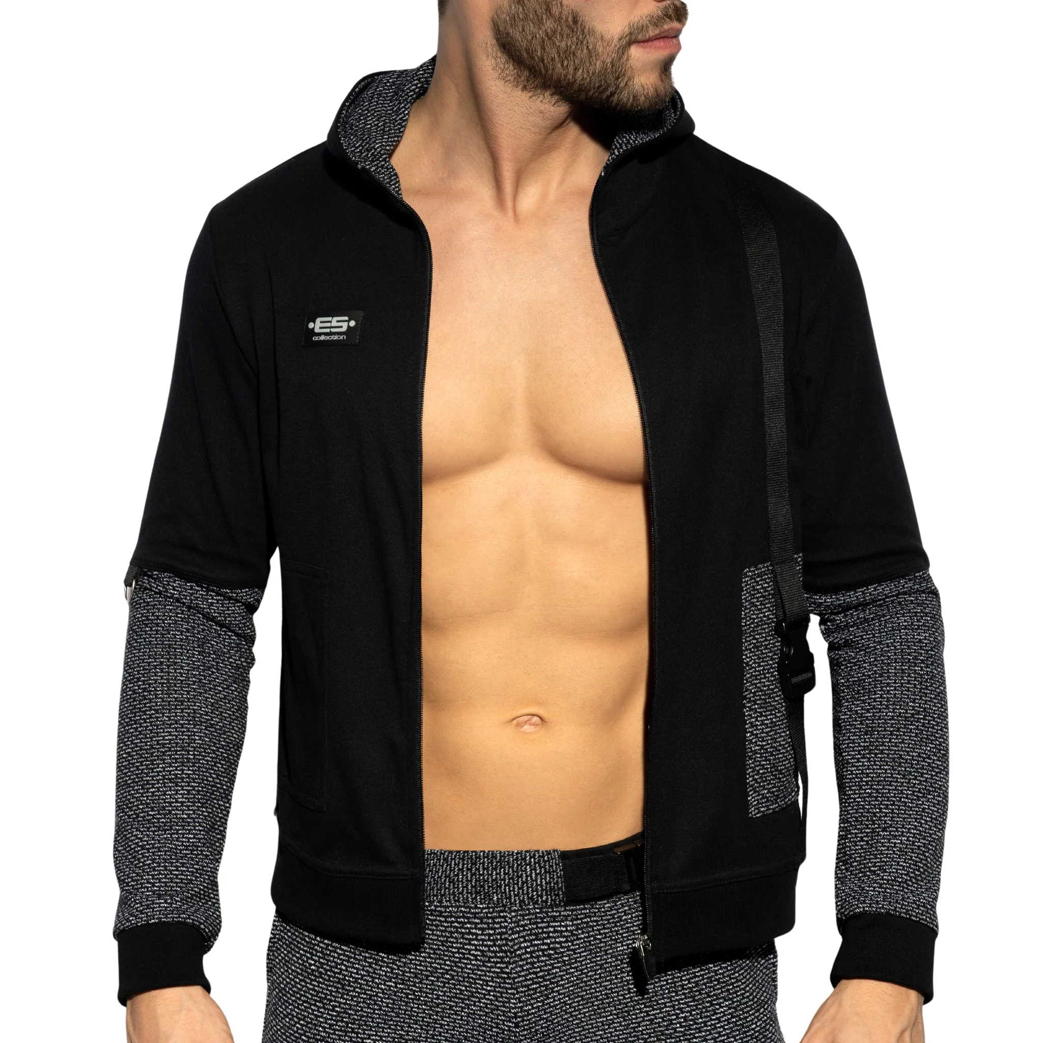 ES Collection High End Spike Hoodie Black SP296 - Image 4