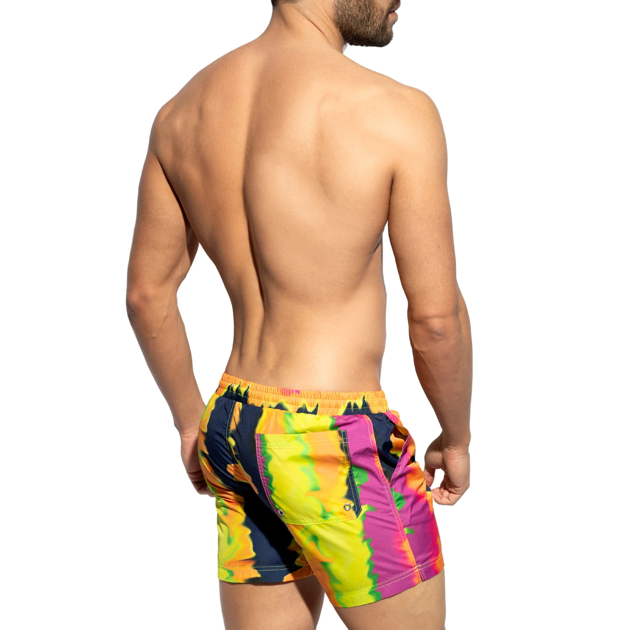 ES Collection Kaleido Swim Shorts Neon Yellow 2403 - Image 3
