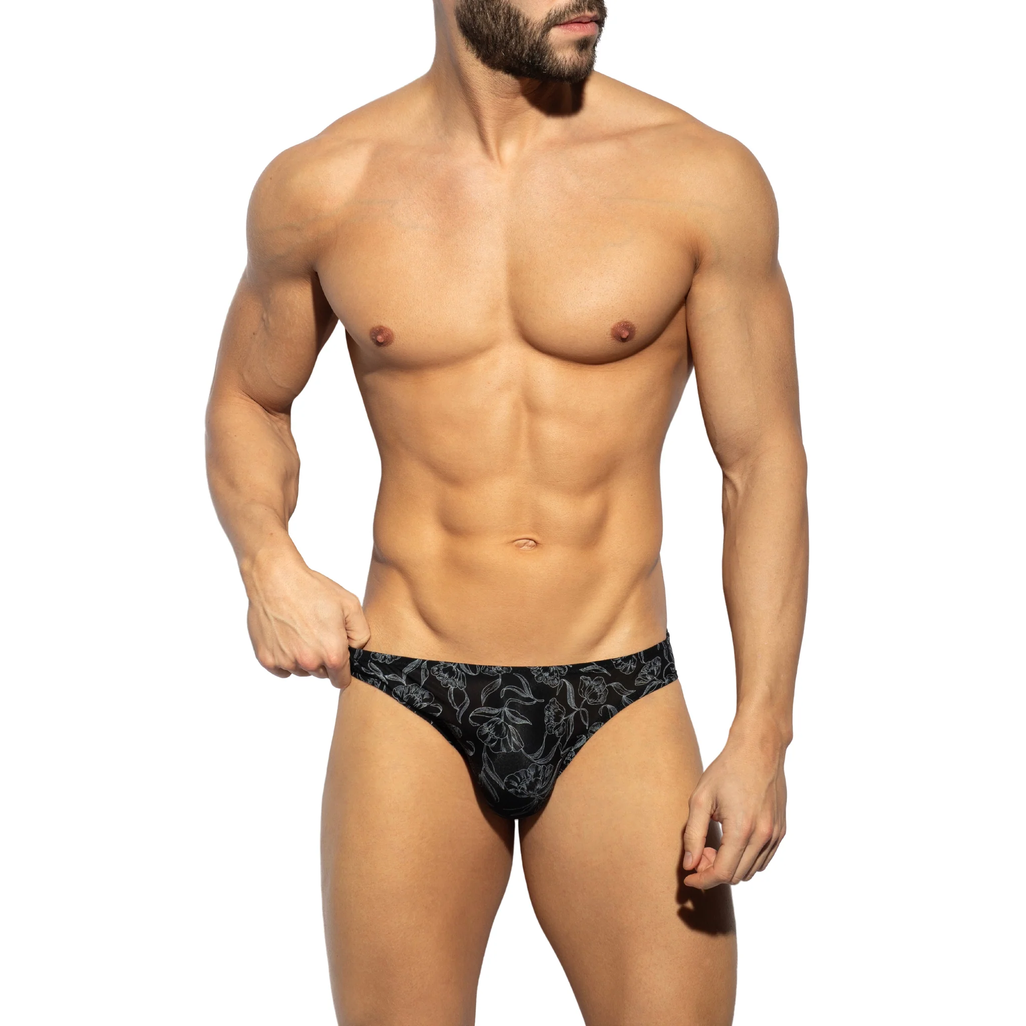 ES Collection Lingerie Bikini Brief Black UN625 - Image 2