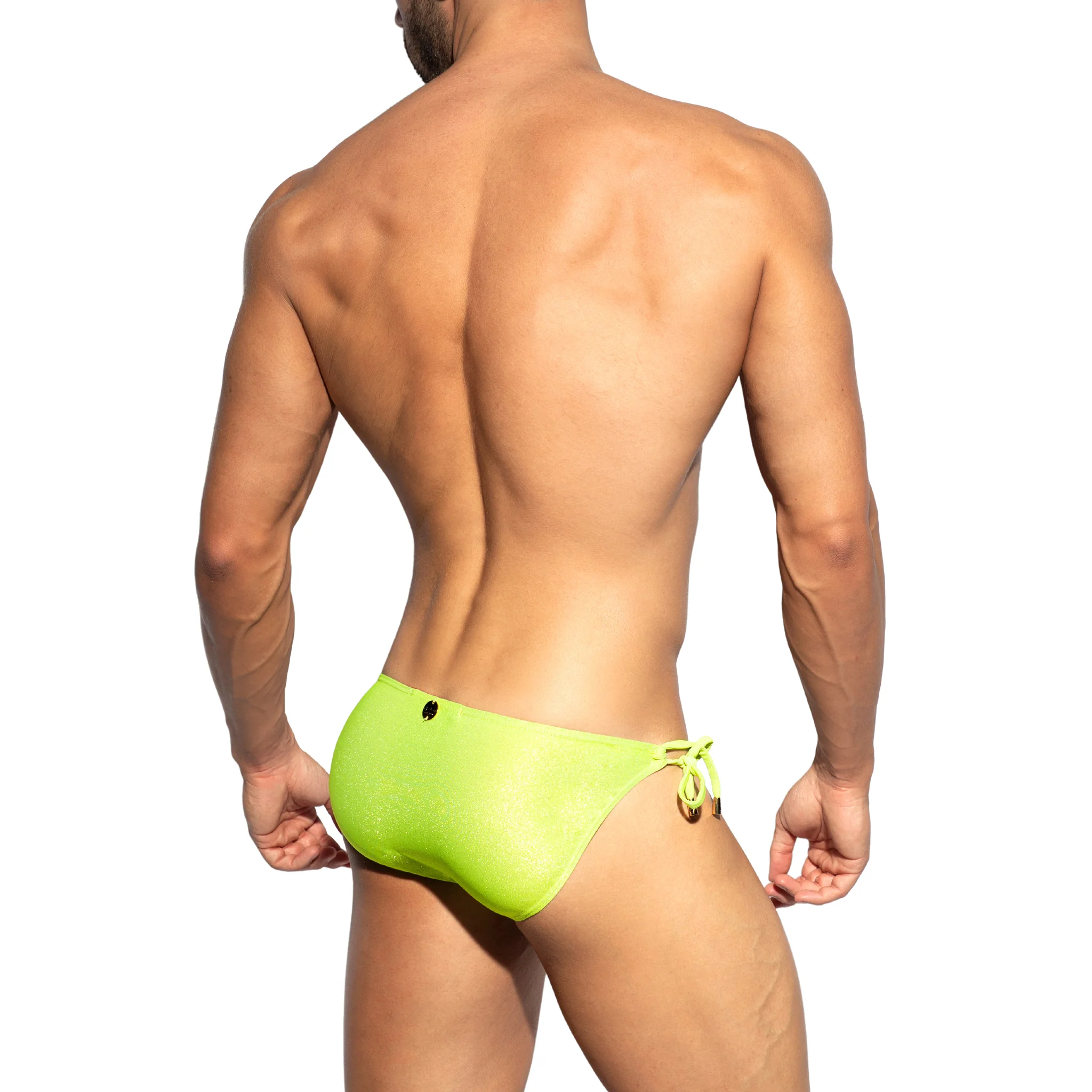 ES Collection Lurex Bikini Brief Lemon Green 2315 - Image 3