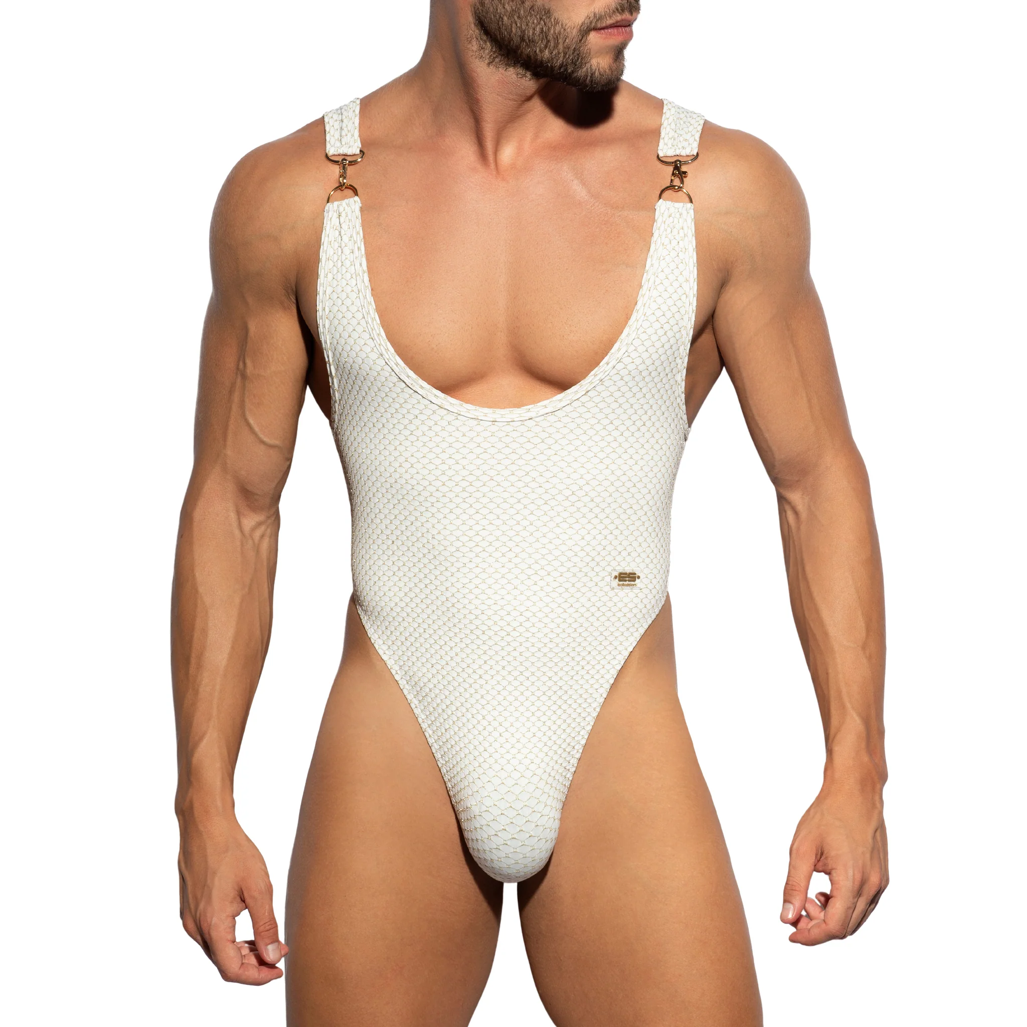 ES Collection Luxury Thong Swimsuit White 2229 - Image 2