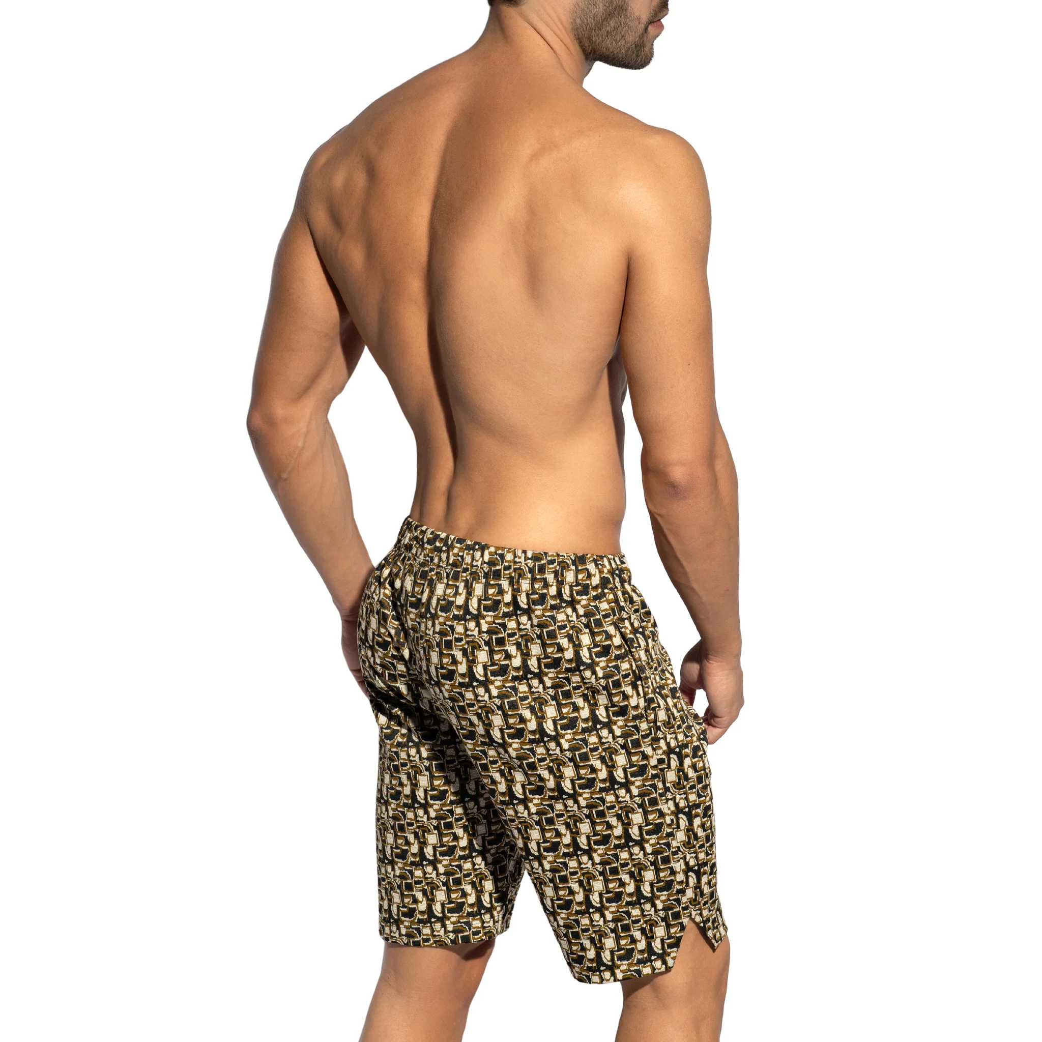ES Collection Maze Bermuda Shorts Khaki SP335 - Image 3