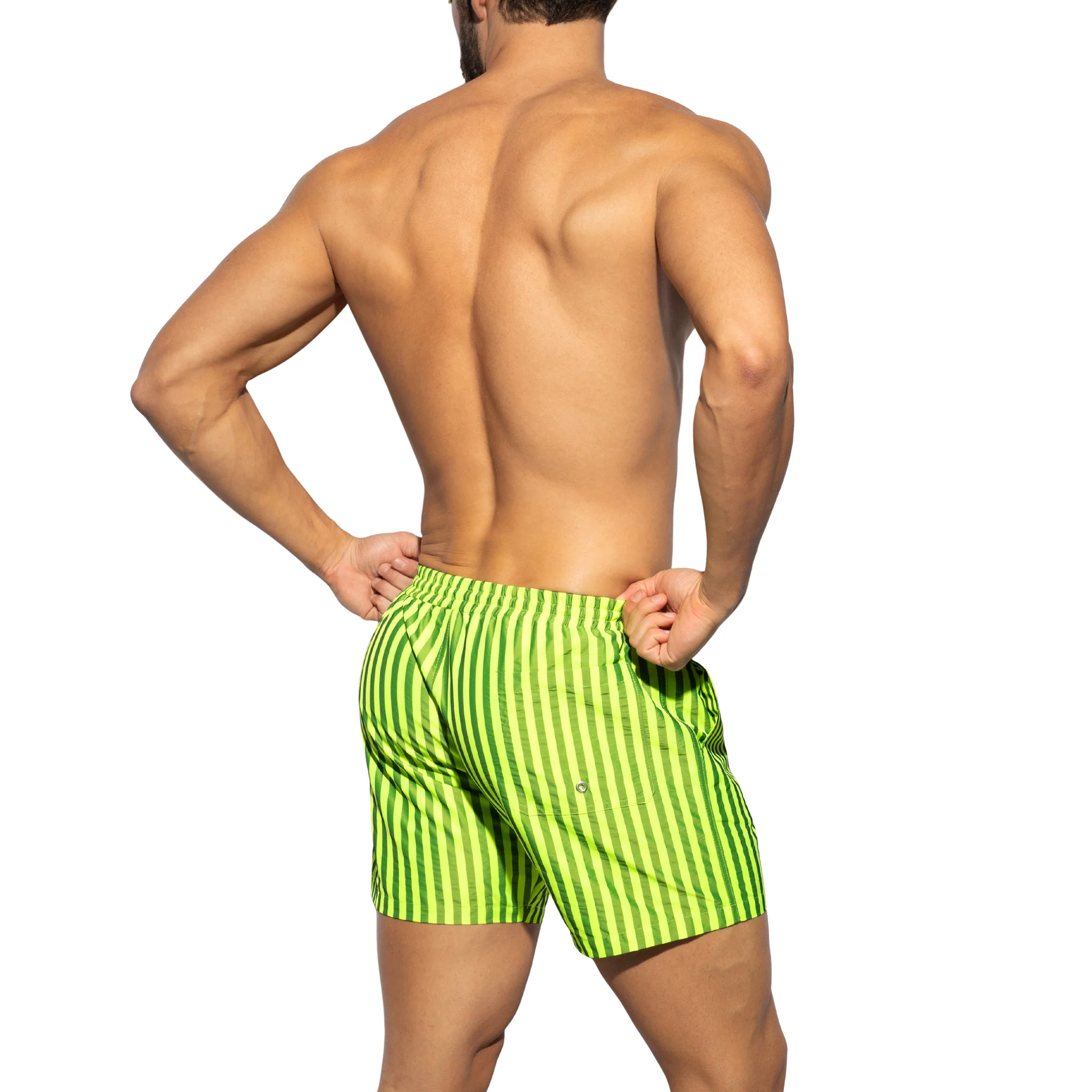 ES Collection Neon Stripes Boardshorts Neon Yellow 2523 - Image 3