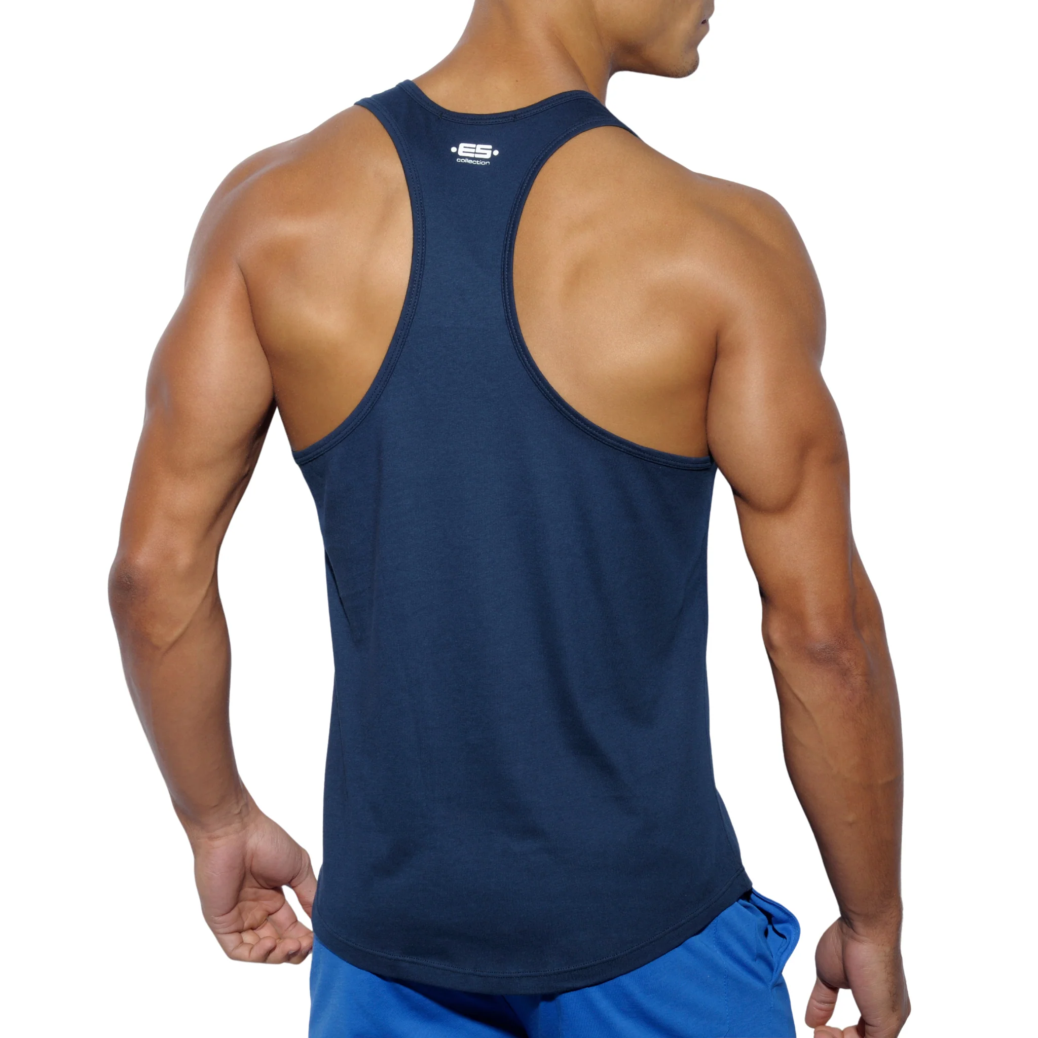 ES Collection Fit Never Back Down Tank Top Navy TS169 - Image 3