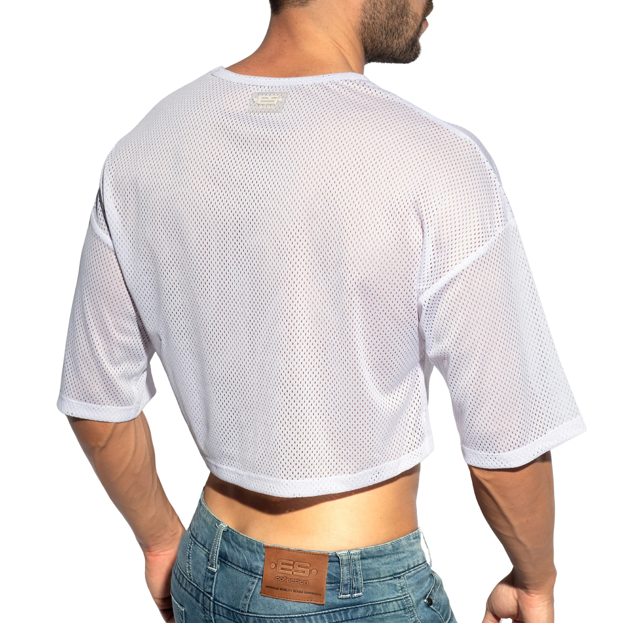 ES Collection Oversize Crop Top White TS311 - Image 3