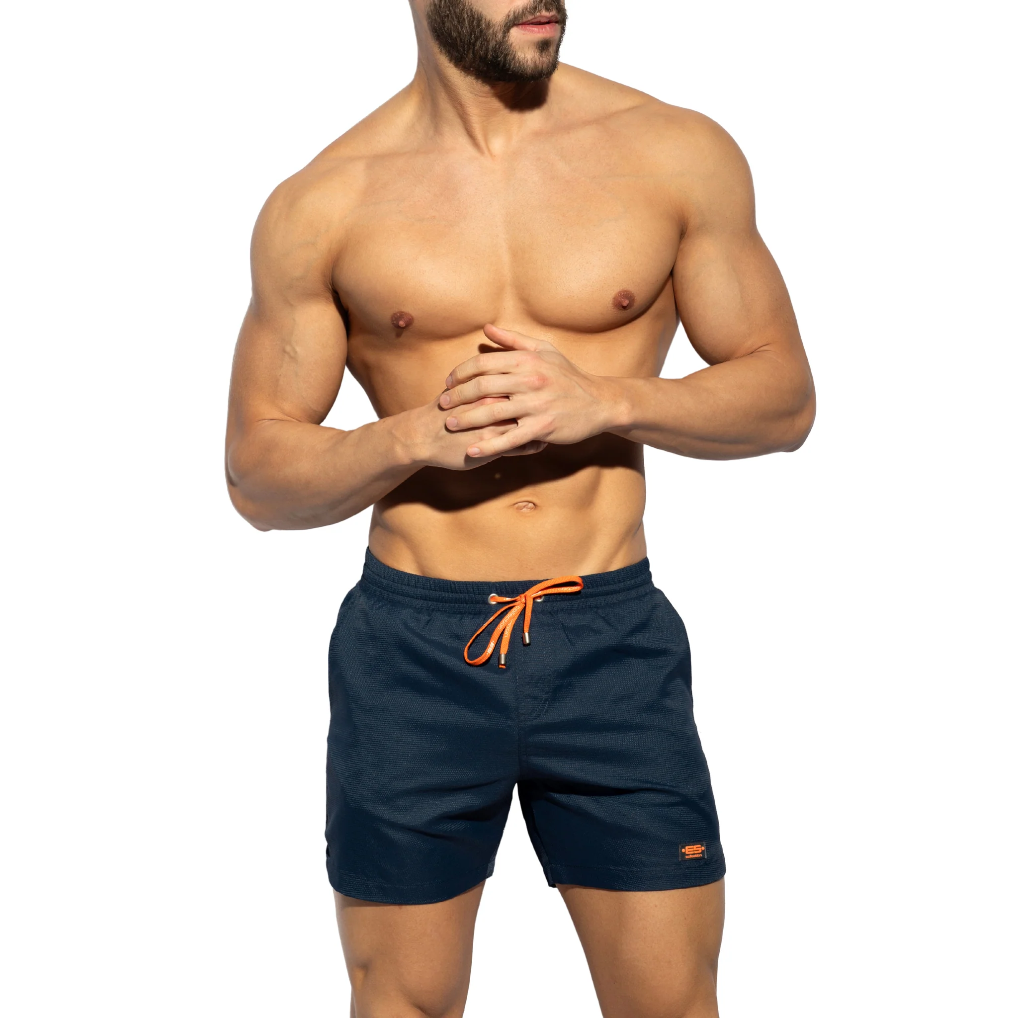 ES Collection Pique Plain Broadshorts Navy 2506 - Image 2