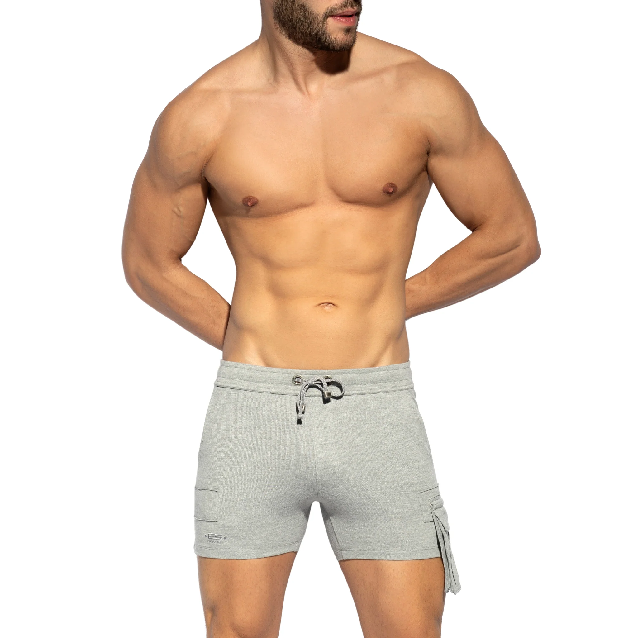 ES Collection Pique Short Heather Grey SP260 - Image 2