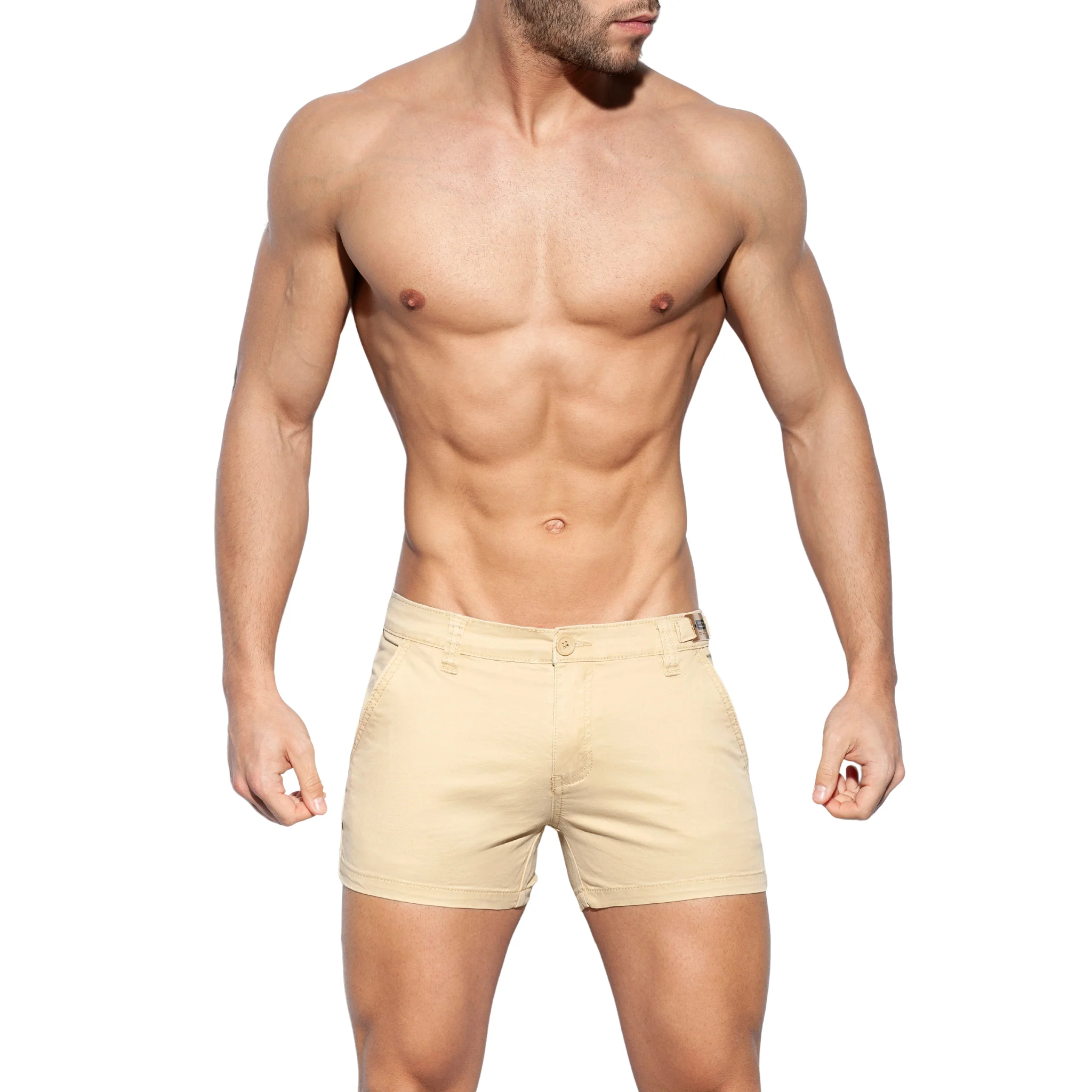 ES Collection Plain Cargo Short Beige ESJ055 - Image 2