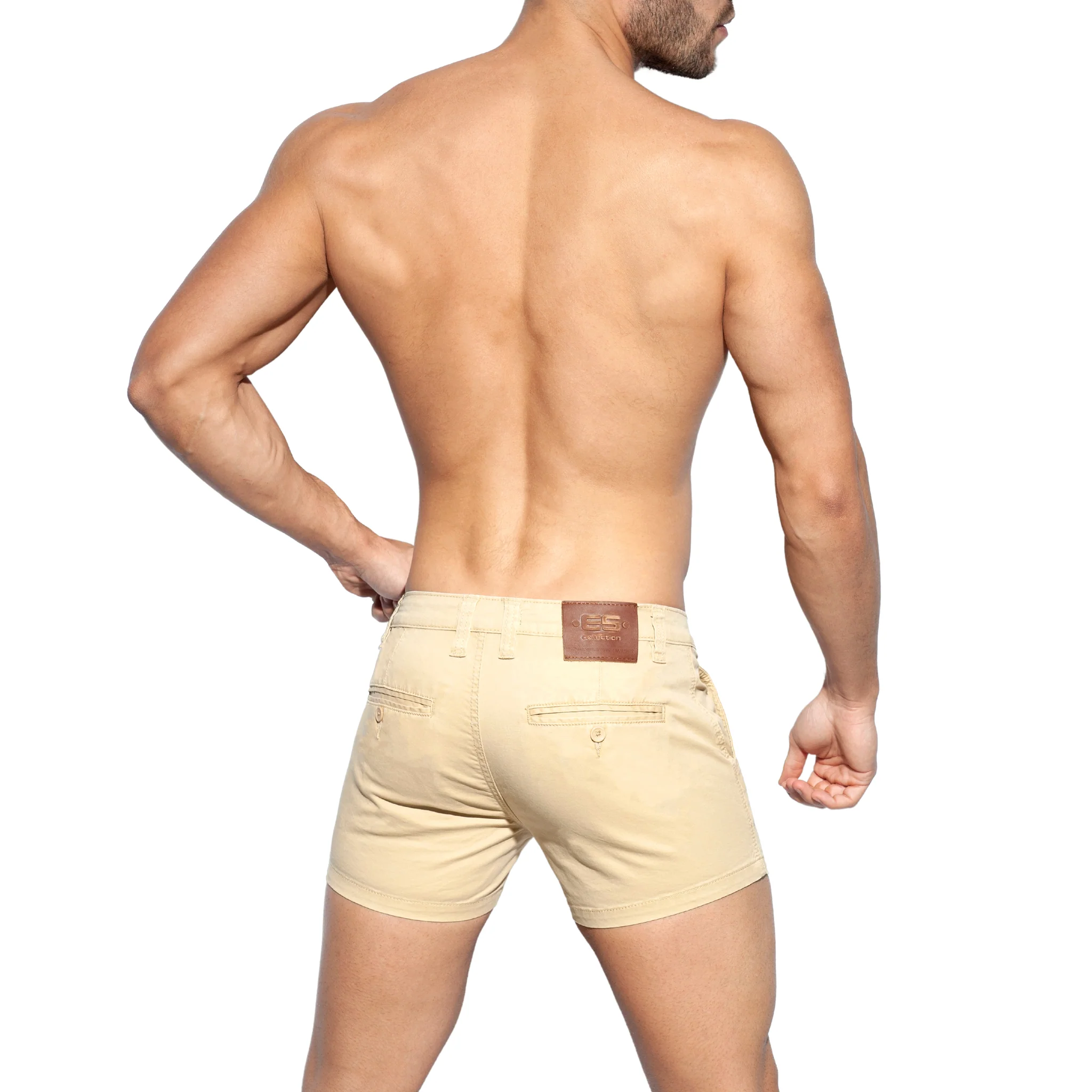 ES Collection Plain Cargo Short Beige ESJ055 - Image 3