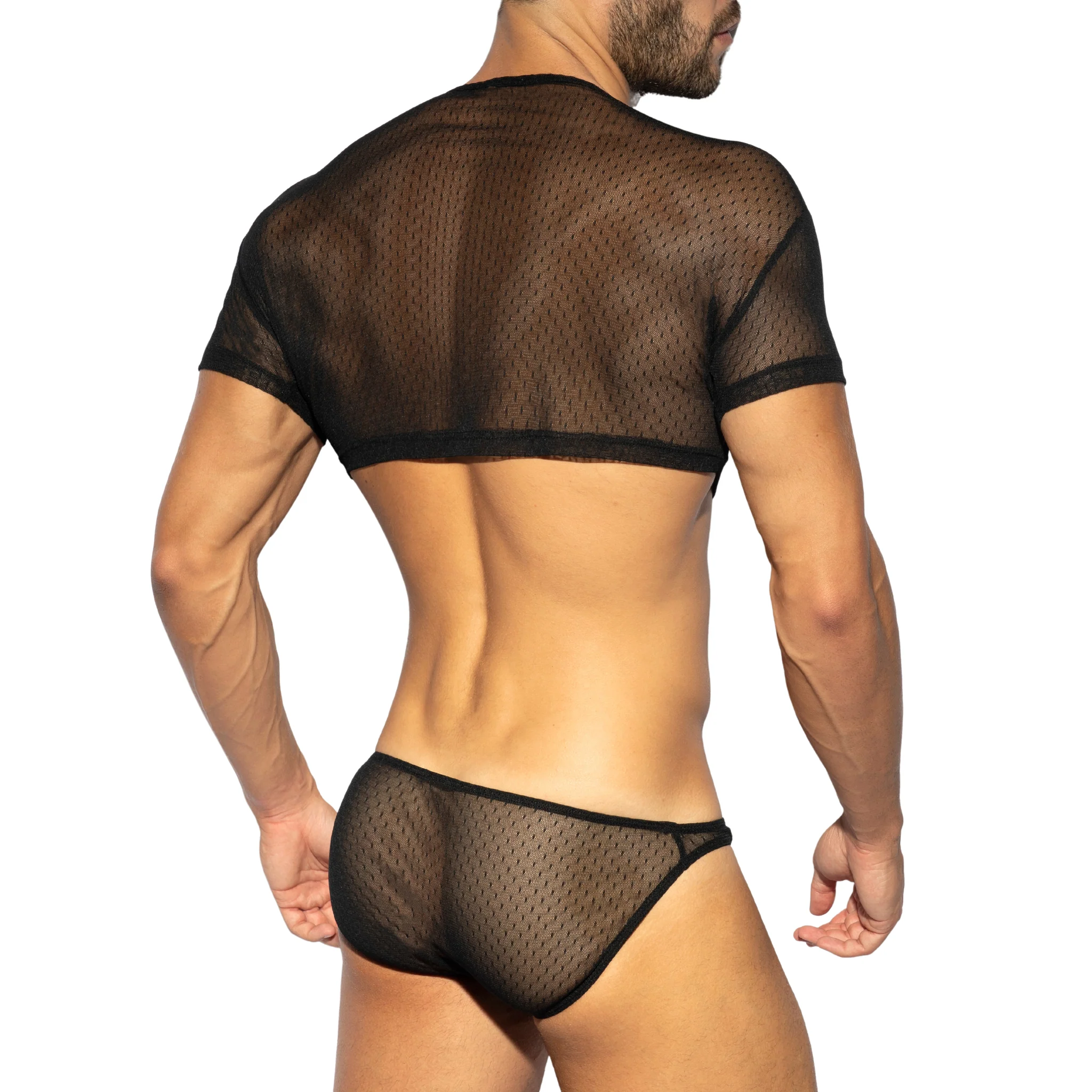 ES Collection Plumetti Crop Top Black TS297 - Image 3