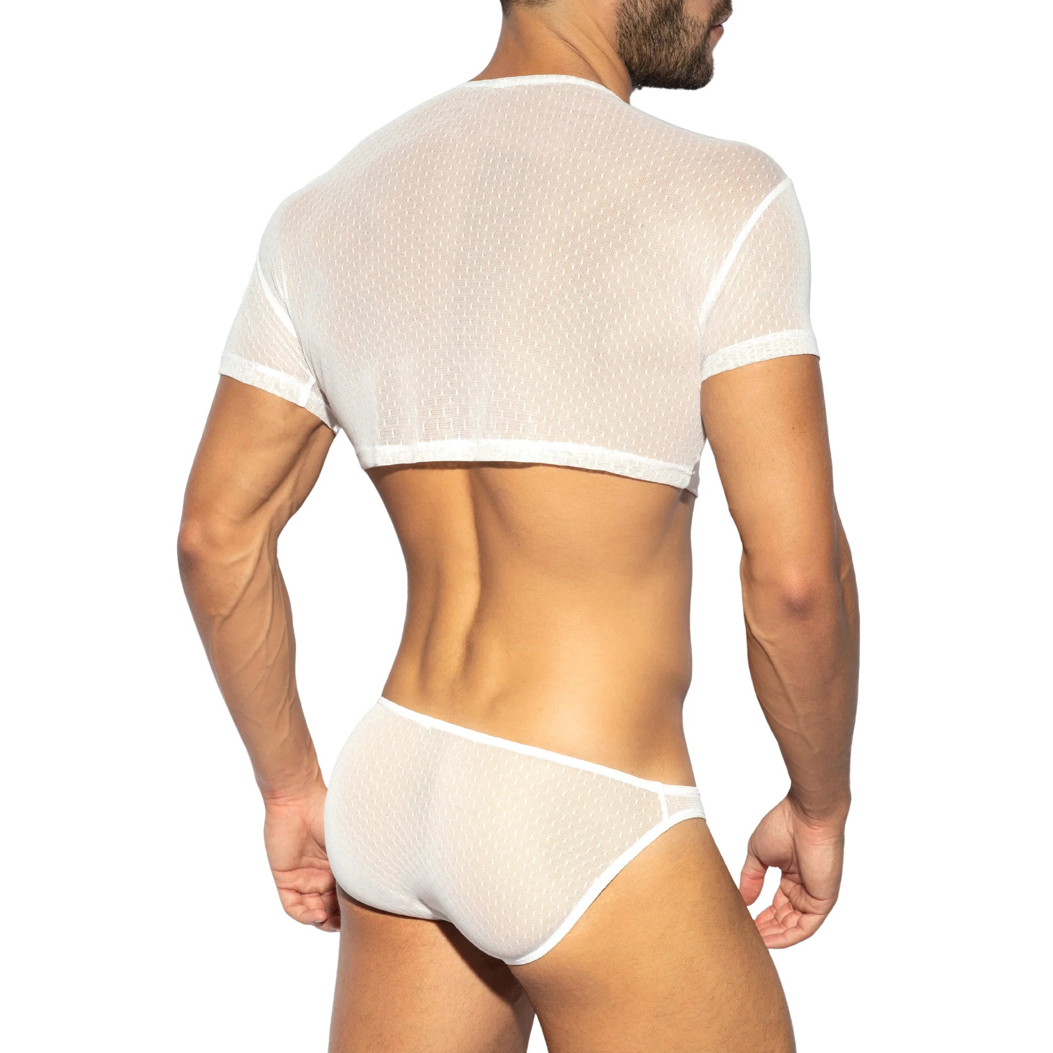ES Collection Plumetti Crop Top White TS297 - Image 3