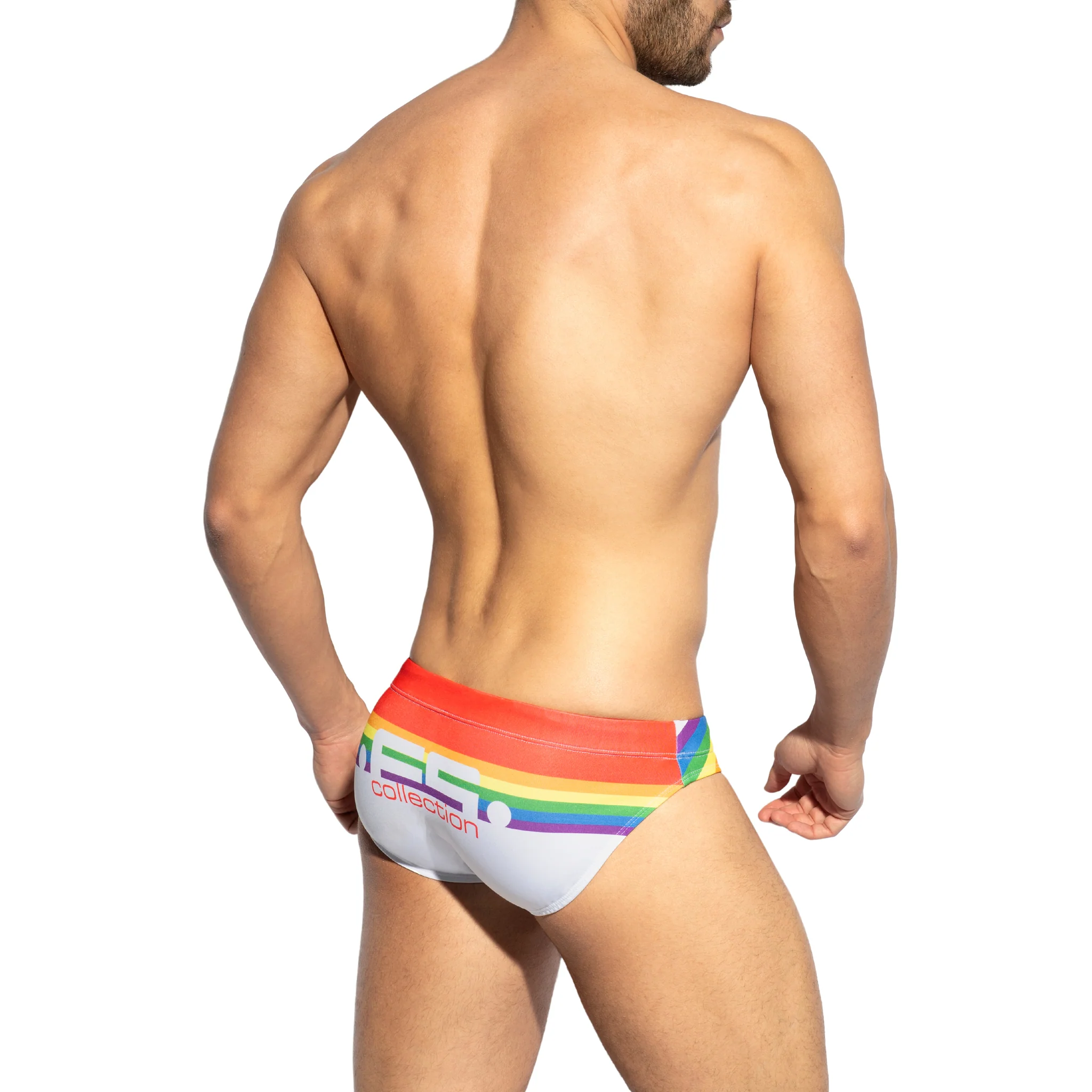 ES Collection Rainbow ES Swim Brief White 2101 - Image 3
