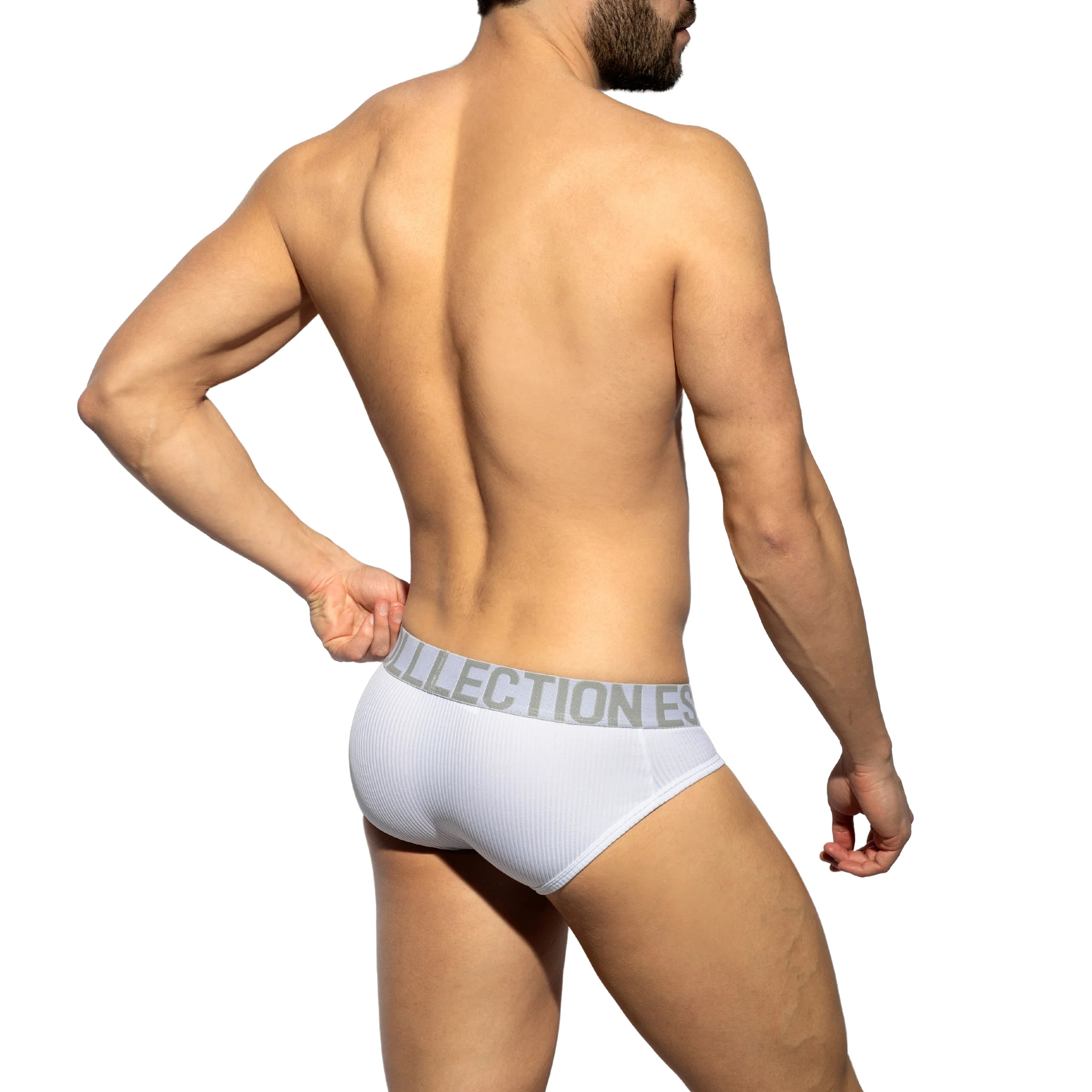 ES Collection Recycled Rib Brief White UN570 - Image 3