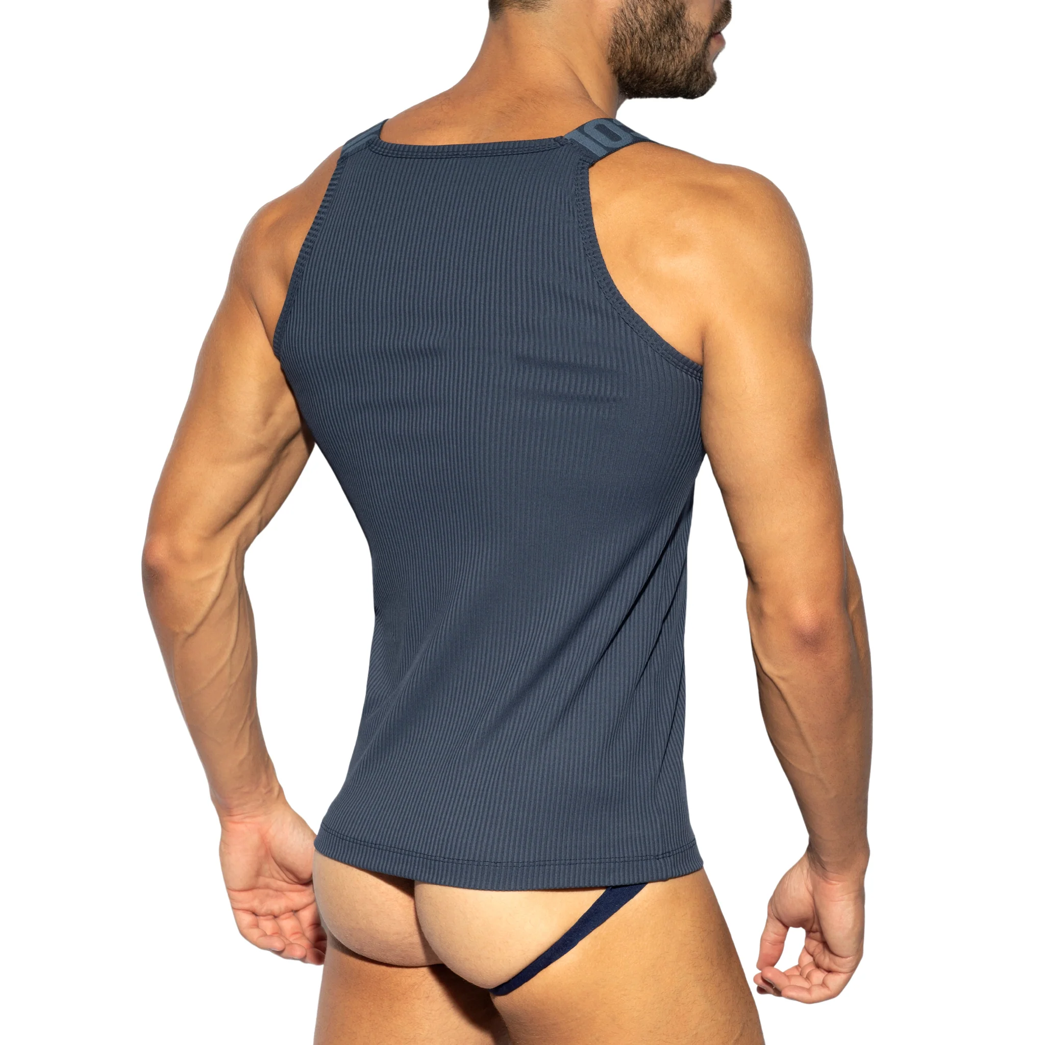 ES Collection Recycled Rib Tank Top Navy TS294 - Image 3
