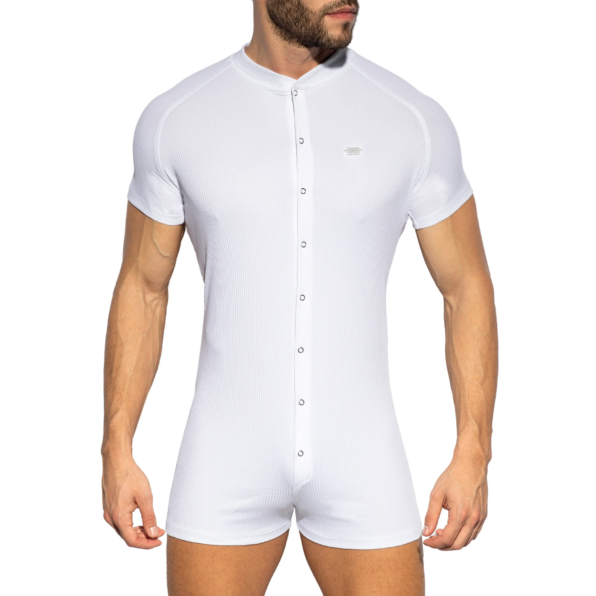 ES Collection Recycled Rib Union Suit White UN553 - Image 2