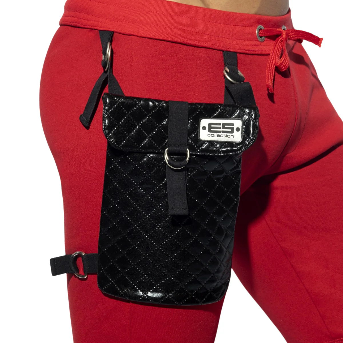 ES Collection Removable Pocket Sports Knee Shorts Red SP286 - Image 4