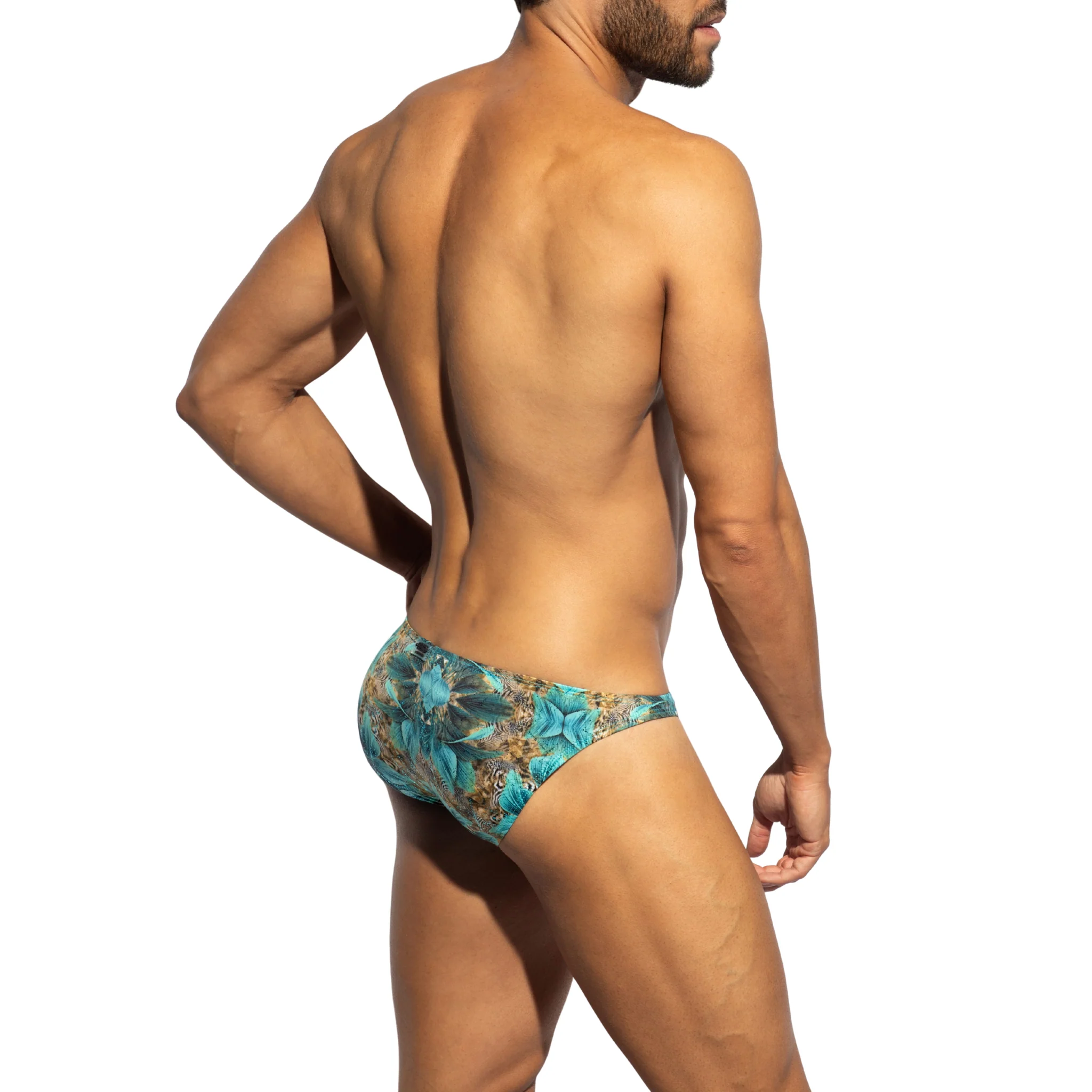 ES Collection Safari Bikini Brief Turquoise UN645 - Image 3