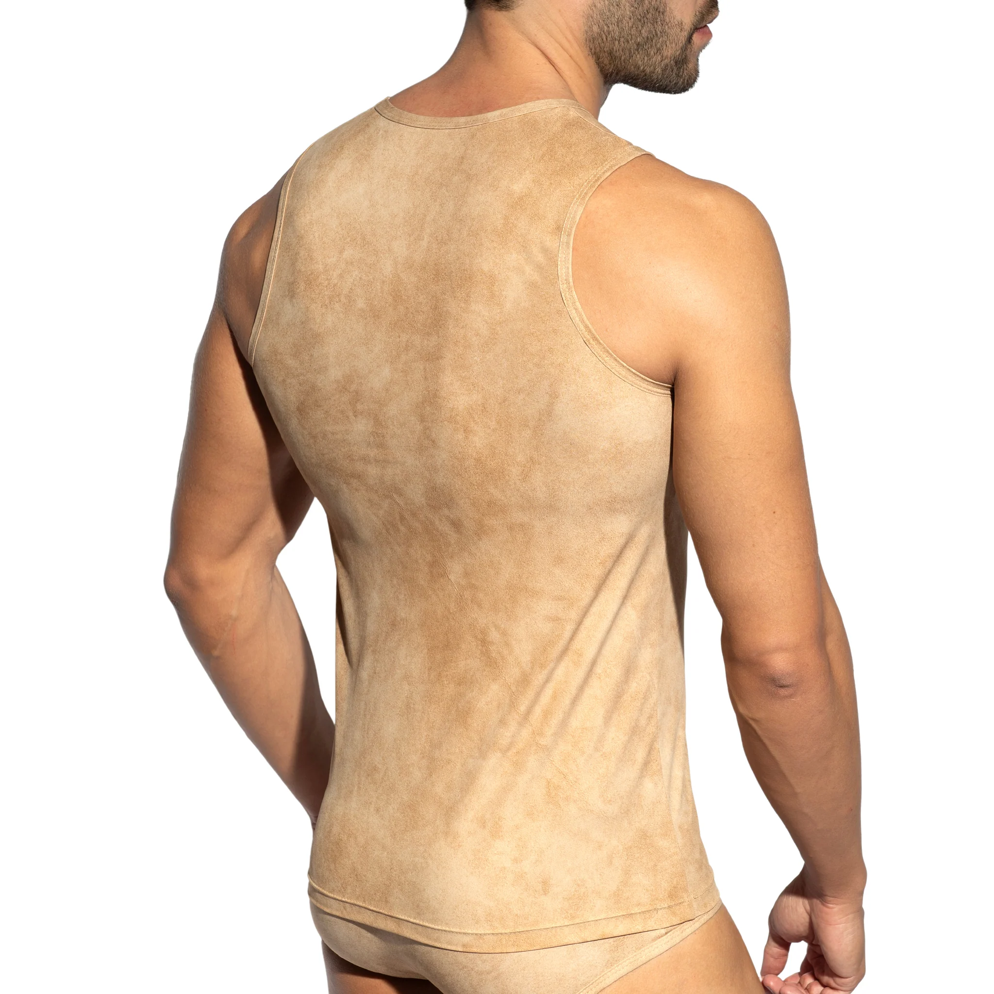 ES Collection Simsuede Tank Top Beige TS339 - Image 3