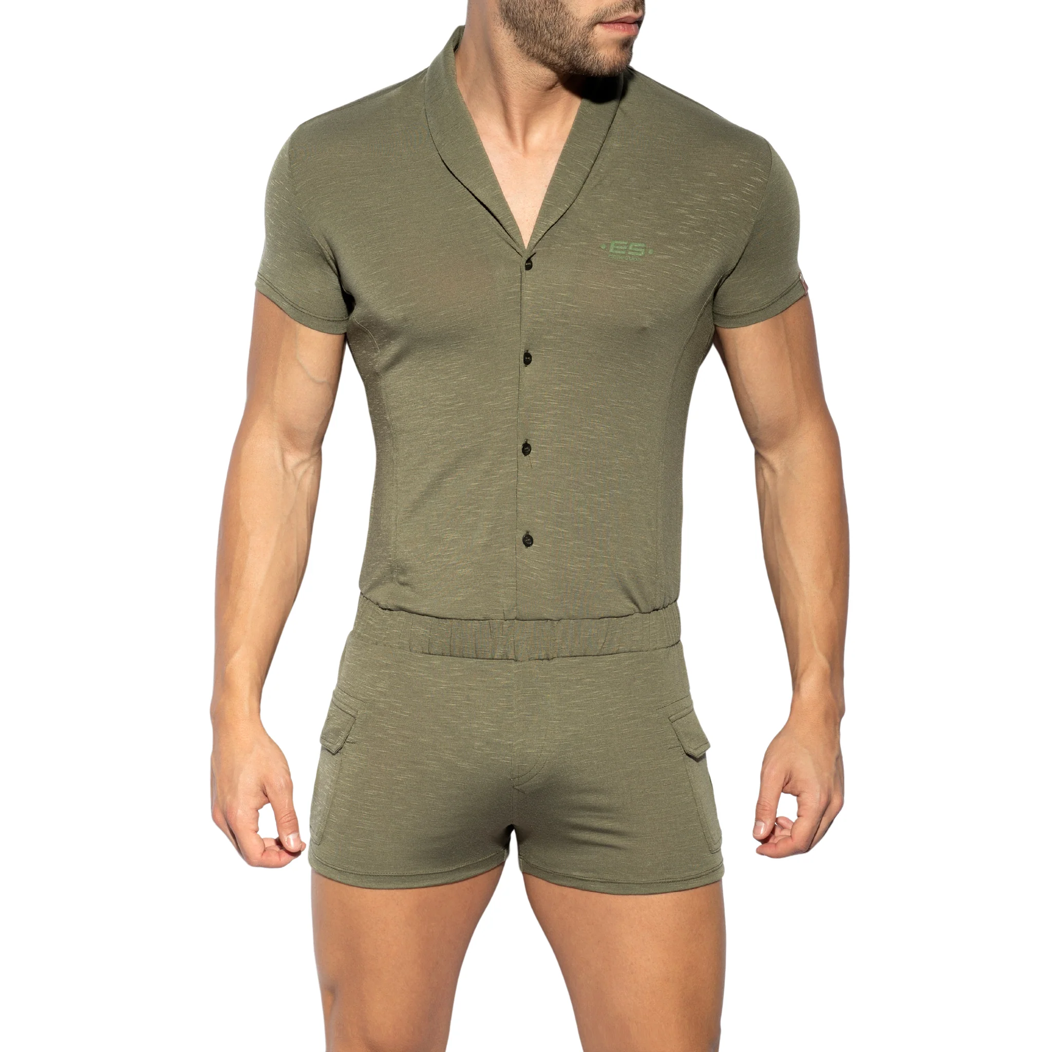 ES Collection Sleeves Body Suit Khaki SP256 - Image 2