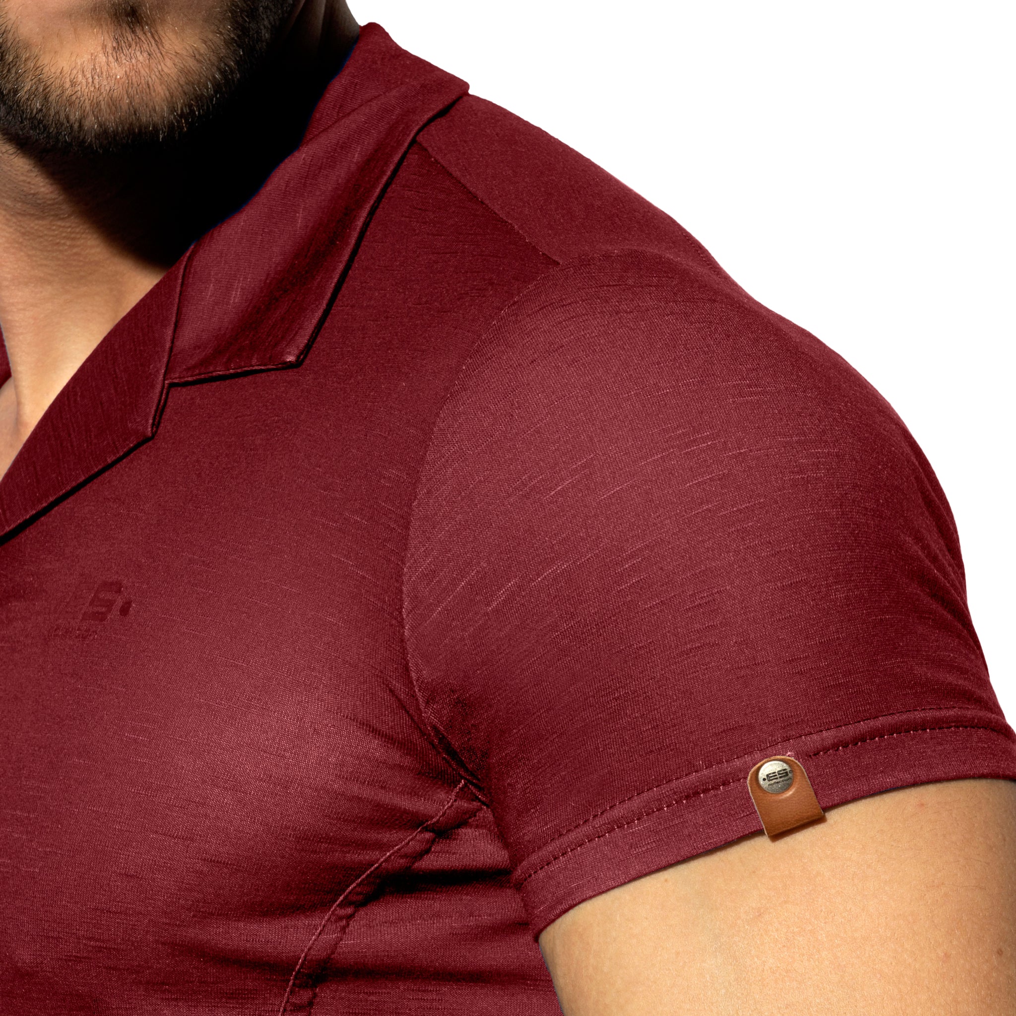 ES Collection Slim Fit Shirt Aubergine SHT023 - Image 4