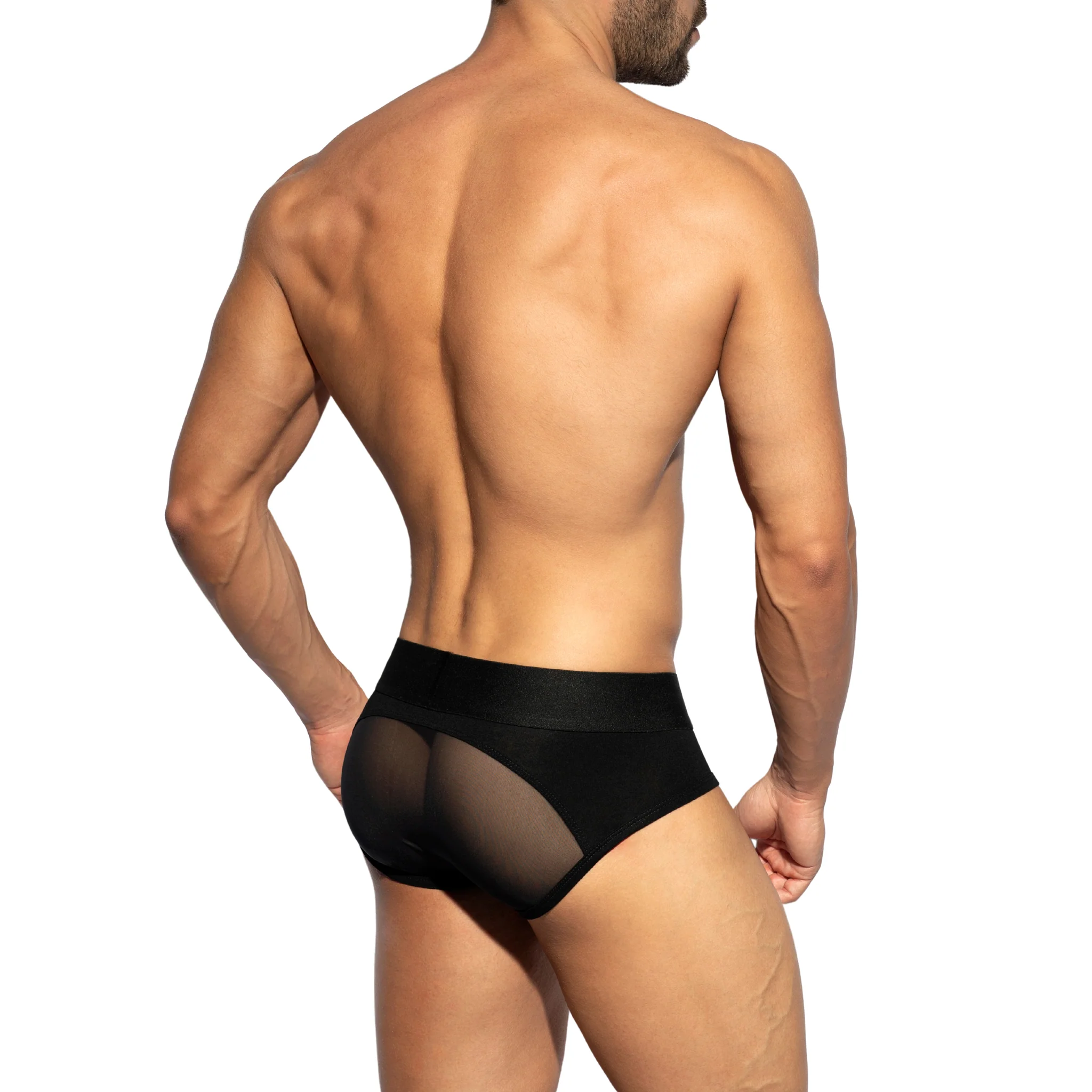 ES Collection Strass C-Through Brief Black UN588 - Image 3
