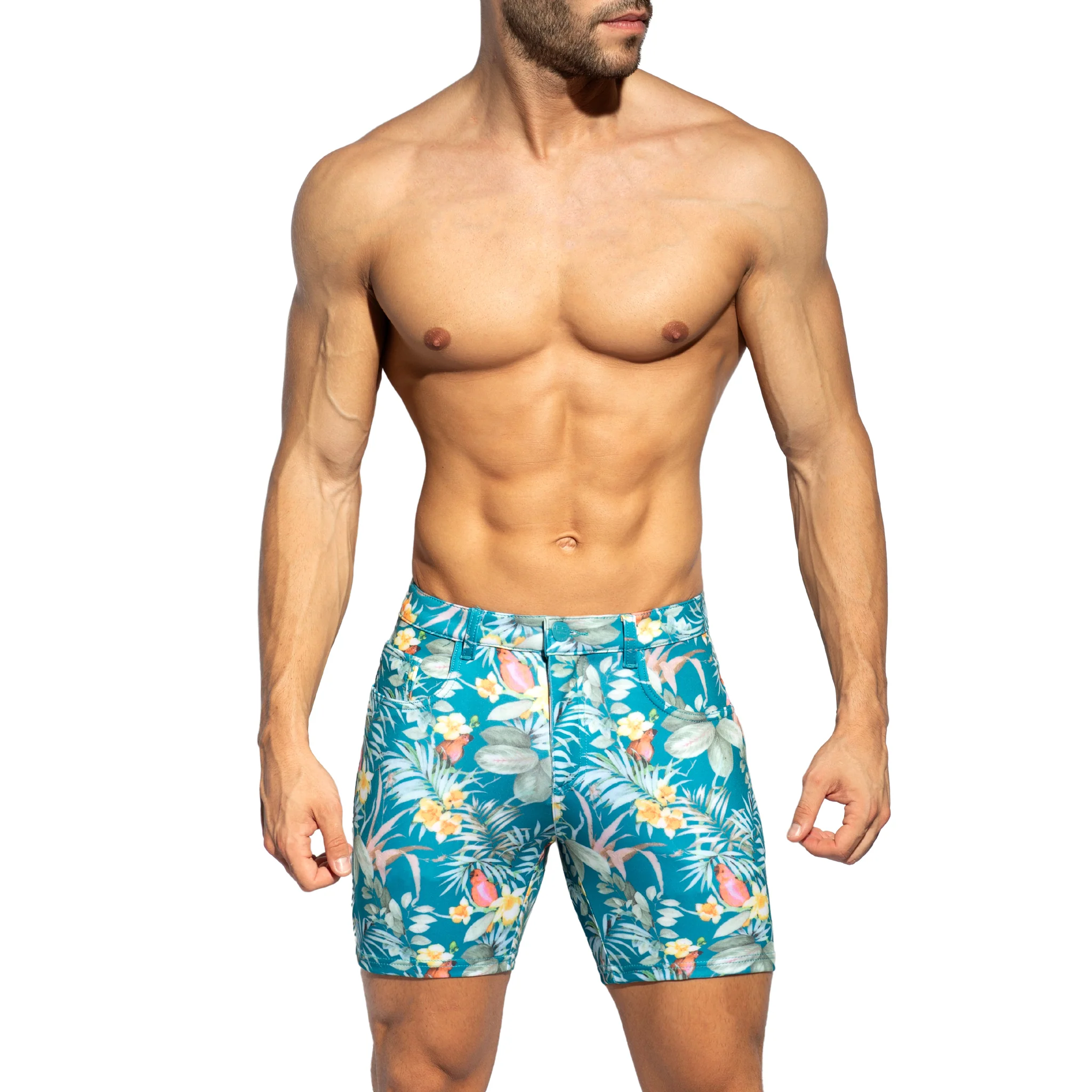 ES Collection Svelte Hawaiian Shorts Cobalt SP326 - Image 2