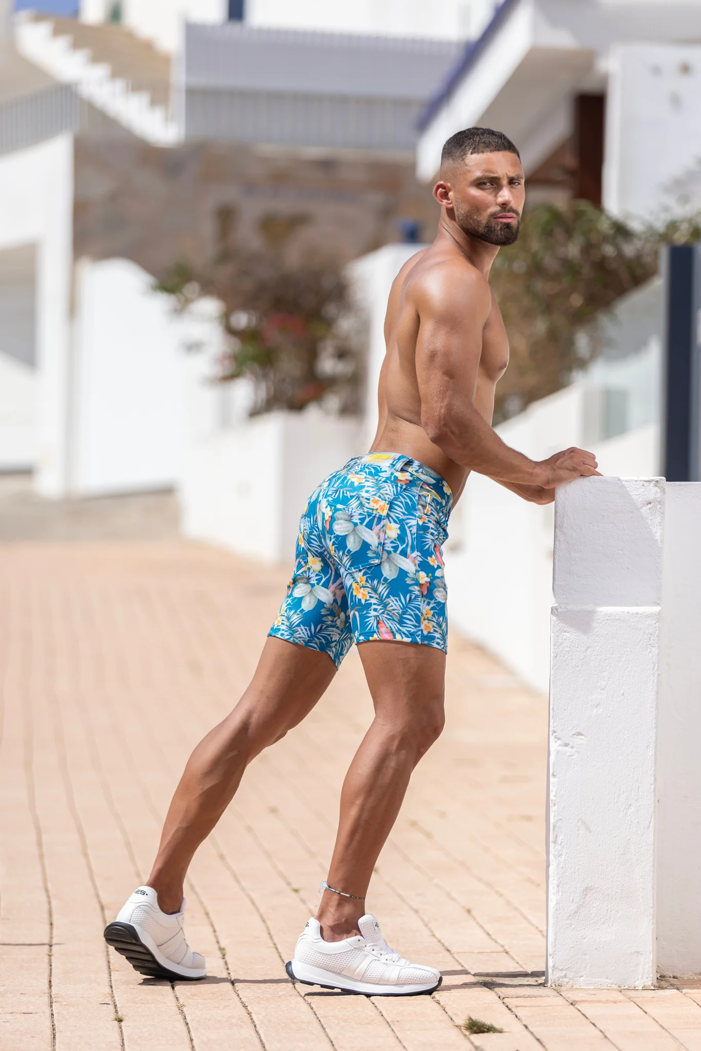 ES Collection Svelte Hawaiian Shorts Cobalt SP326 - Image 6