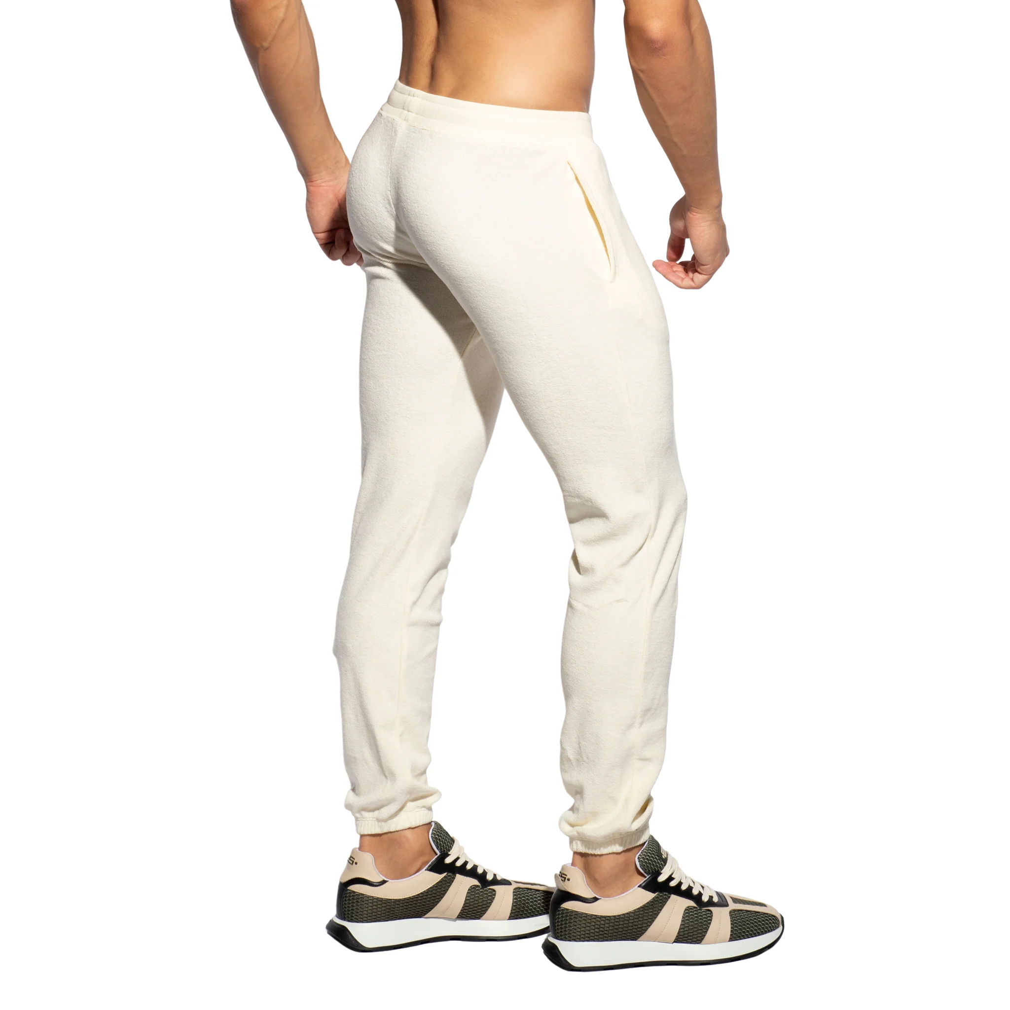 ES Collection Terrycloth Long Pants Ivory SP319 - Image 3