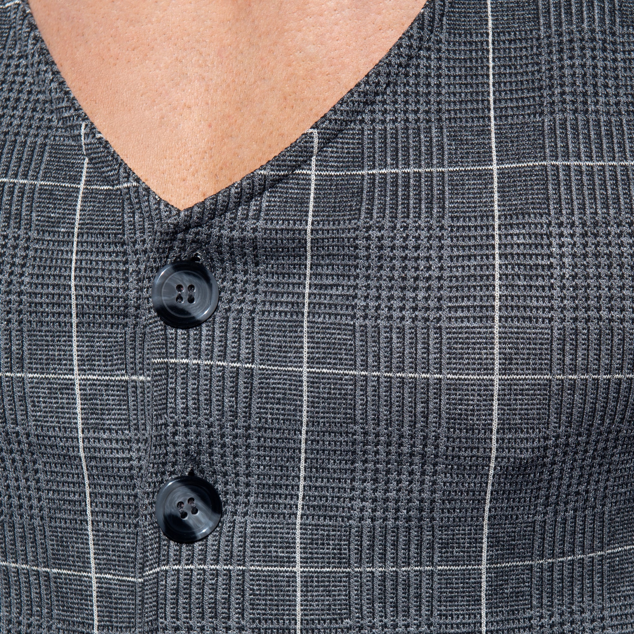 ES Collection Tweed Vest Charcoal SP340 - Image 4