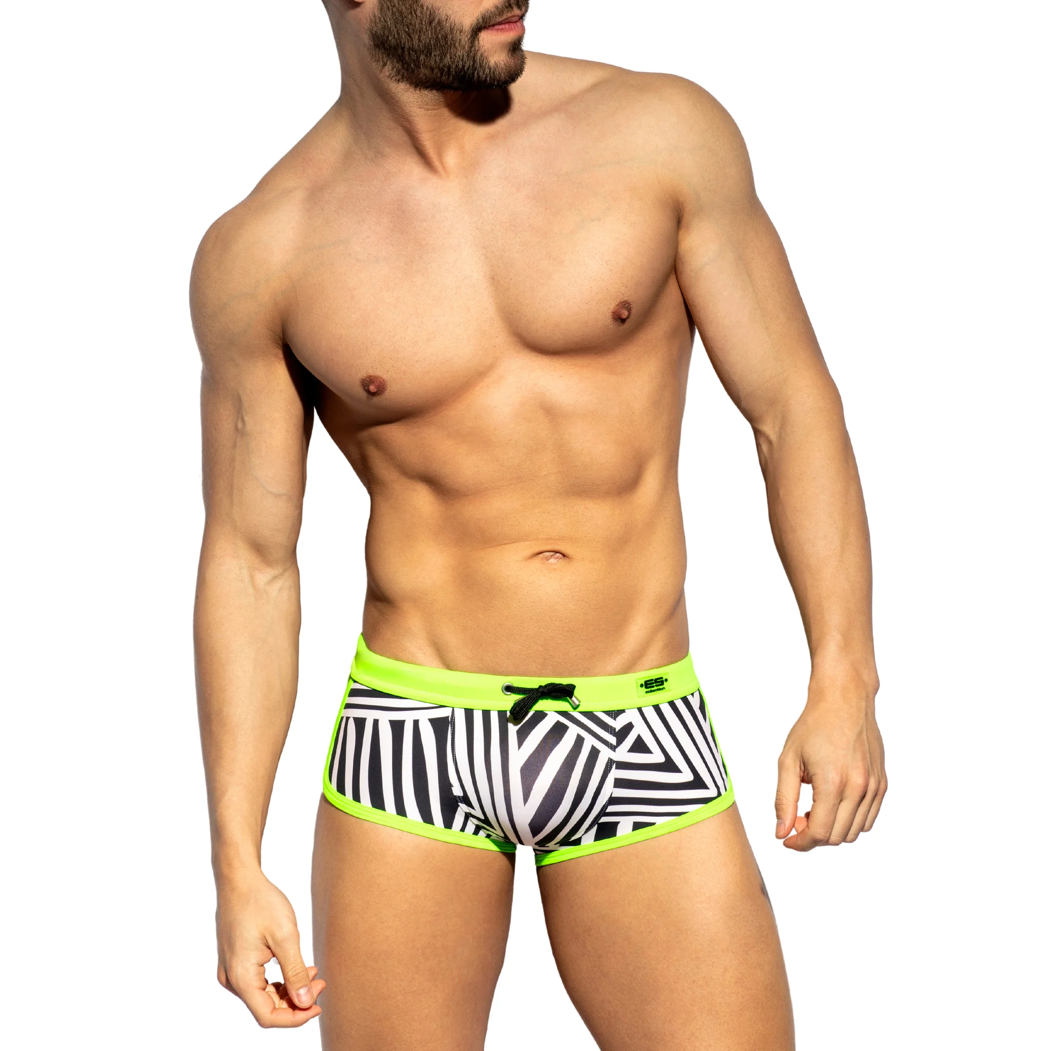 ES Collection Uganda Double Side Swim Trunk Black 2319 - Image 2