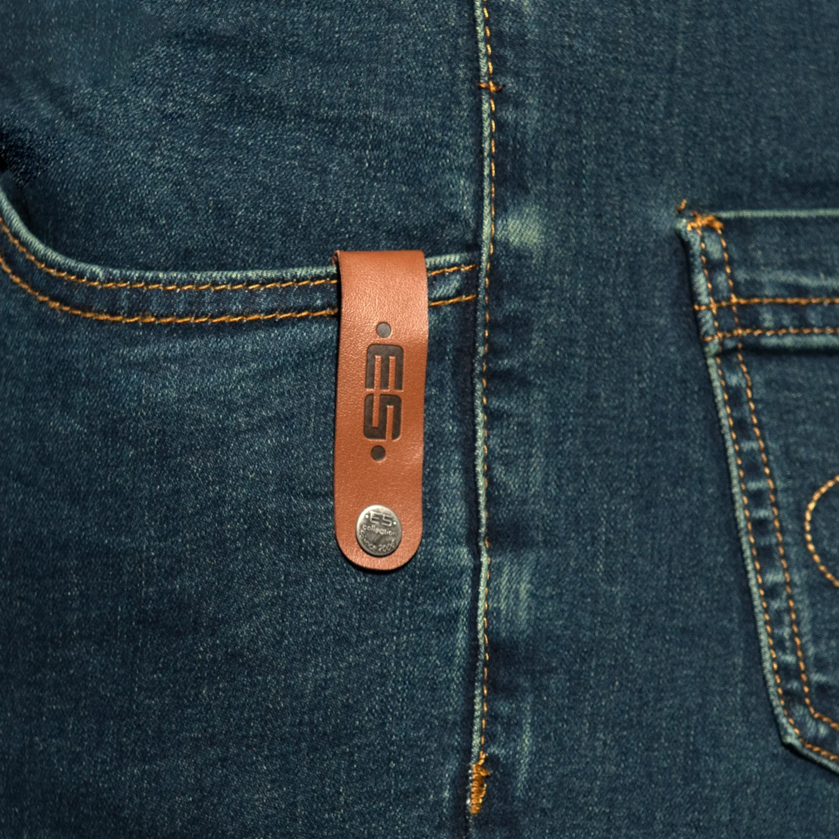 ES Collection Urban Denim Jumpsuit Shorts Dark Jeans ESJ069 - Image 4