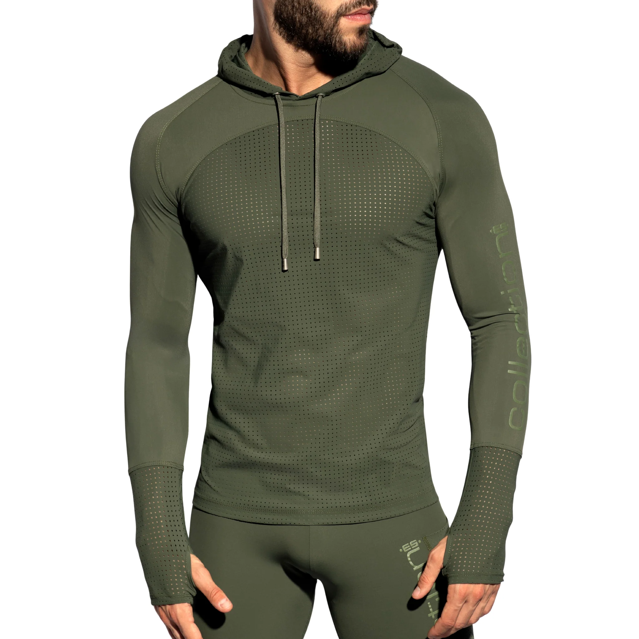 ES Collection Vertex Hoody Khaki SP350 - Image 2