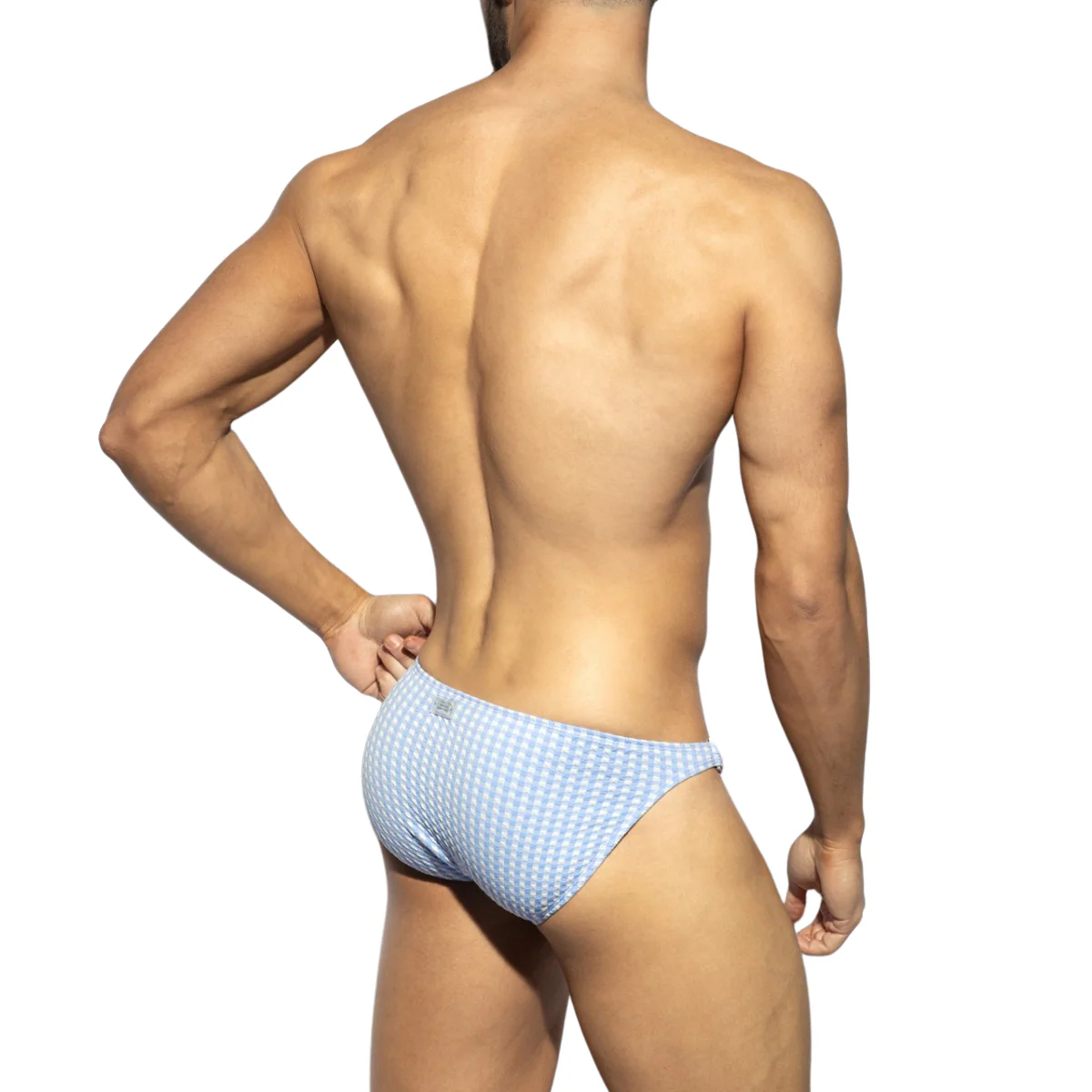 ES Collection Vichy Swim Bikini Brief Sky Blue 2511 - Image 3