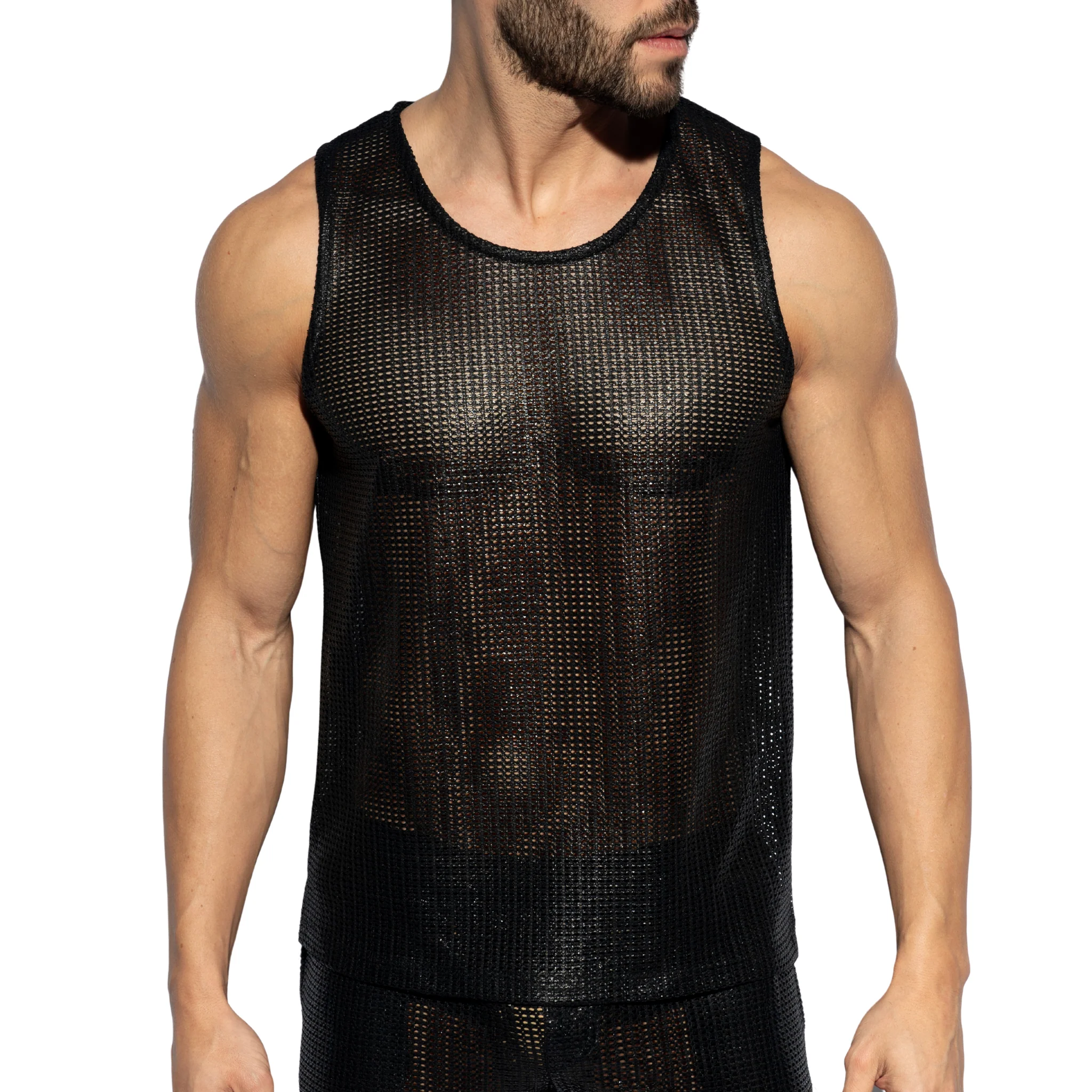 ES Collection Wysiwyg U-Neck Tanktop Black TS347 - Image 2