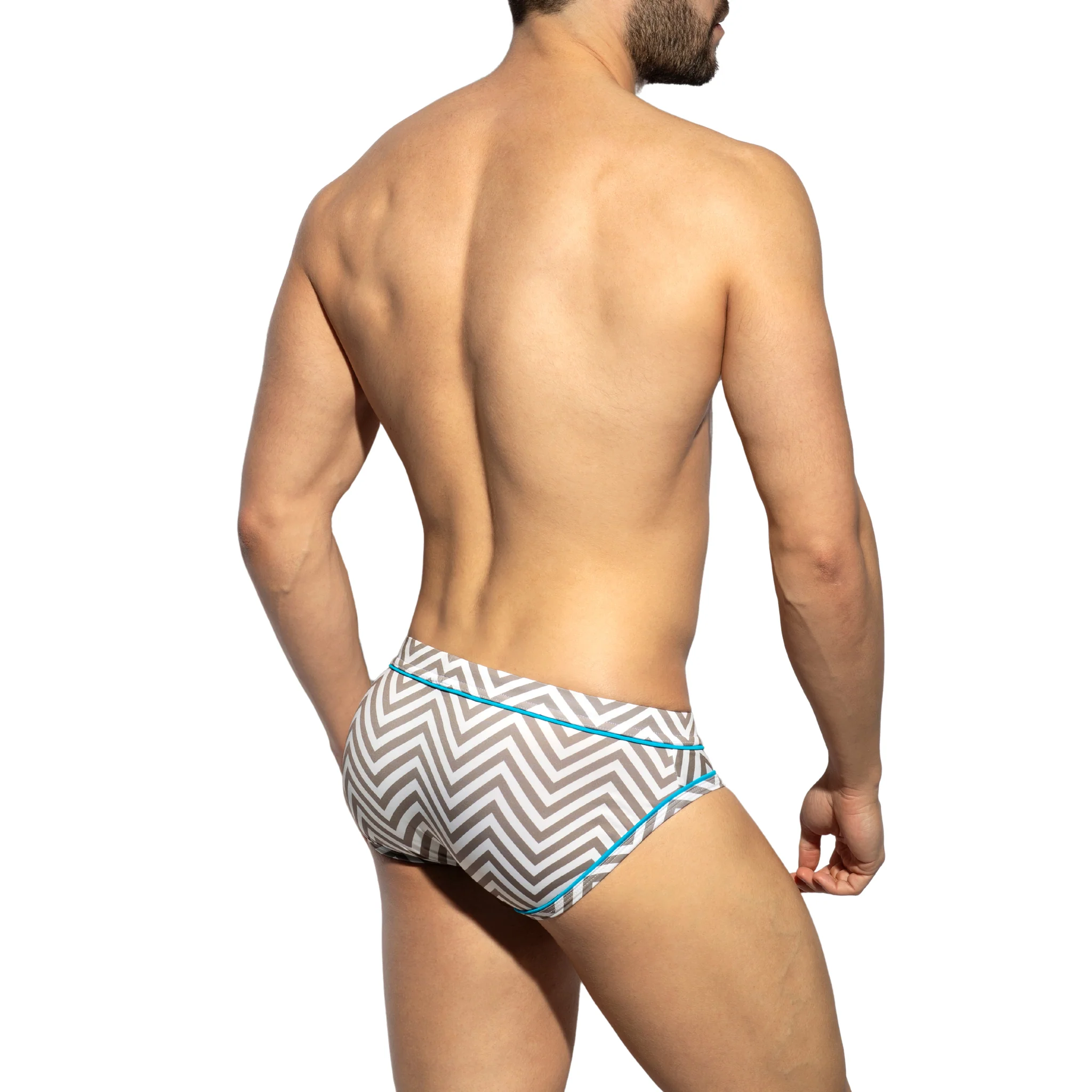 ES Collection Zig Zag Swim Brief Surf Blue 2312 - Image 3
