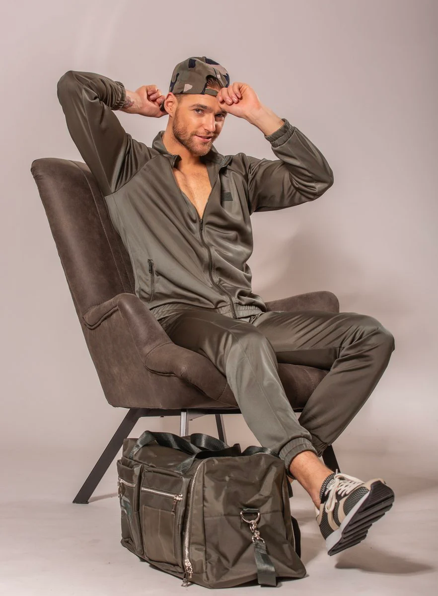 ES Collection Zip Pockets Plain Pants Khaki SP317 - Image 5